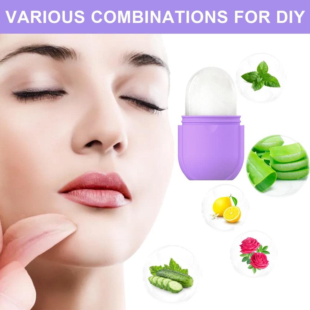 Ice Roller for Face, Neck & Eyes – Reusable Cooling Massage Tool for Glowing Skin & Puffiness Relief | Perfect for Morning Routine, Skincare & Post-Workout Recovery