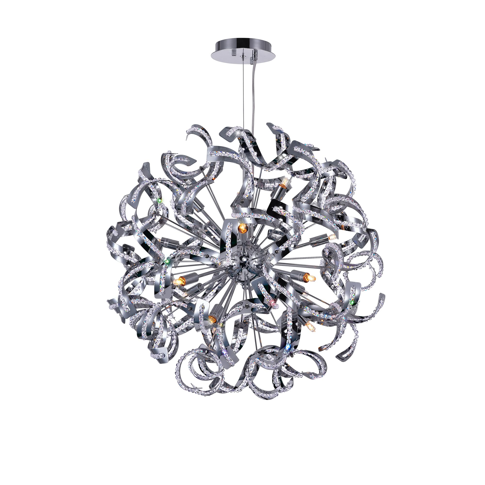 Elegant CWI Lighting Swivel 14-Light Chandelier with Chrome Finish - Perfect for Dining Room, Living Room & Bedroom Lighting