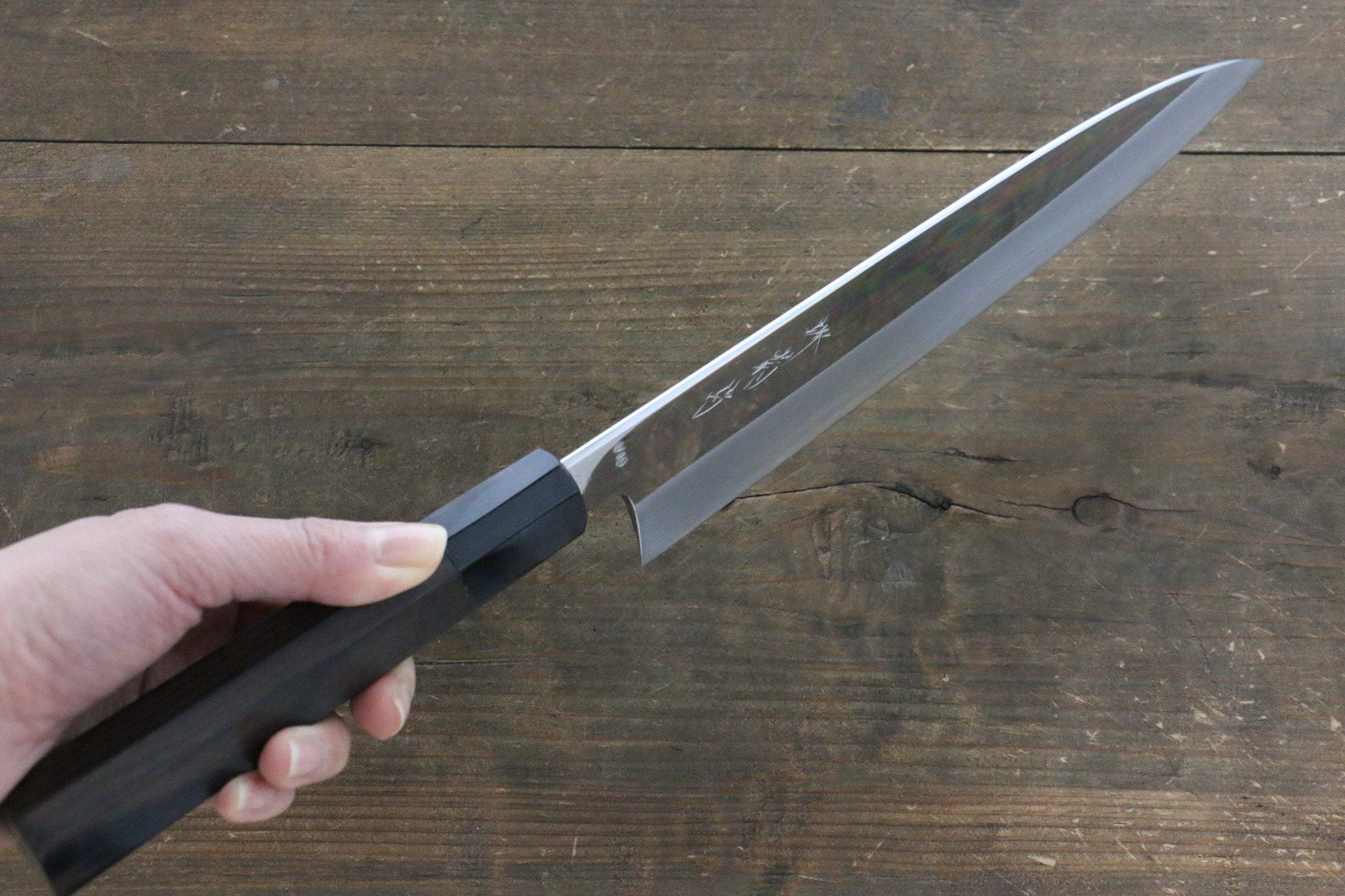 Premium Kikumori VG10 Japanese Chef Knife 240mm - Mirror Polished Gyuto with Ebony Handle - Professional Kitchen Knife for Slicing, Dicing & Meat Cutting - Perfect for Chefs & Home Cooking