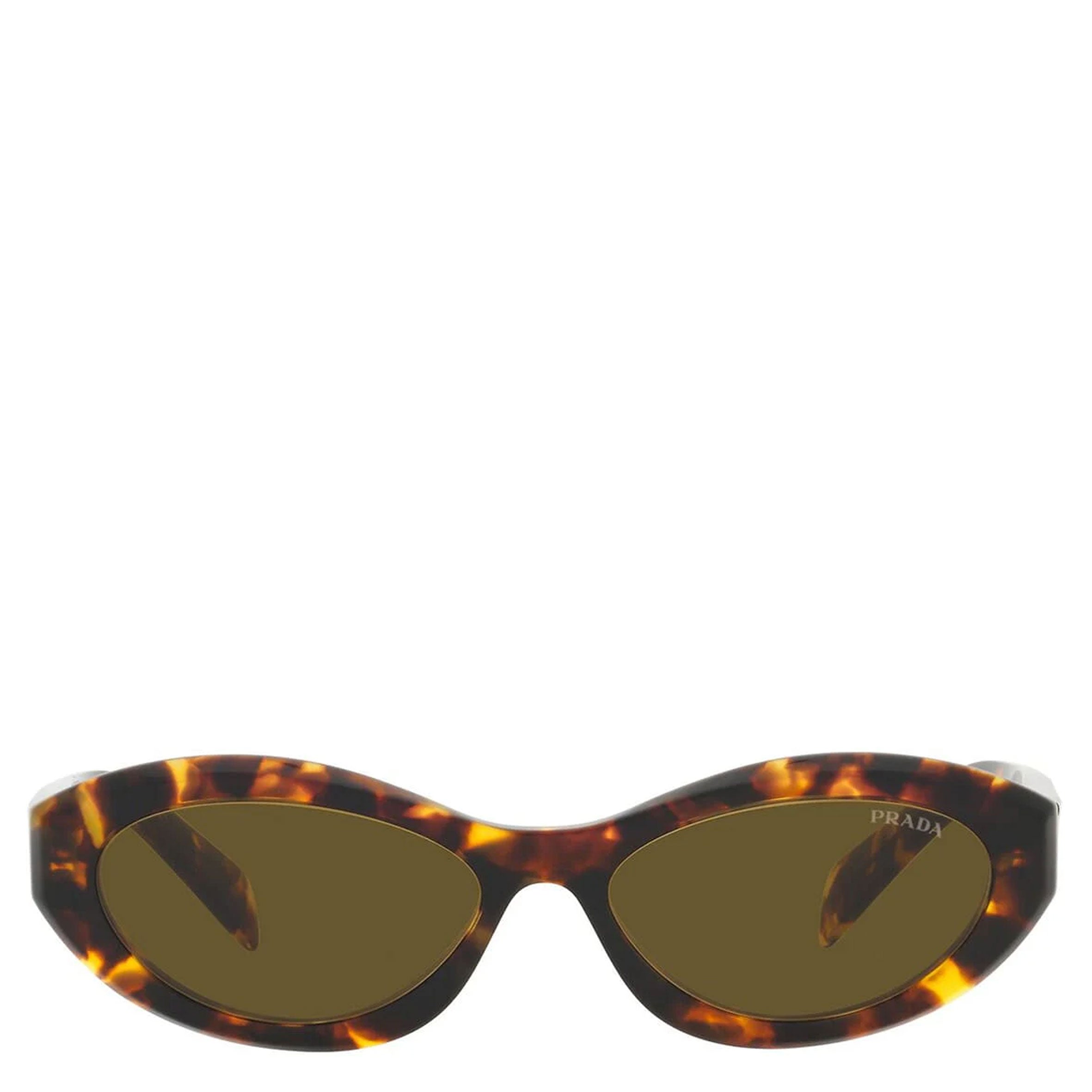 PRADA PR26ZSF Symbole Oval Sunglasses - Tortoise/Honey Frame, UV Protection, Luxury Fashion Sunglasses for Women & Men | Perfect for Beach, Driving & Outdoor Activities