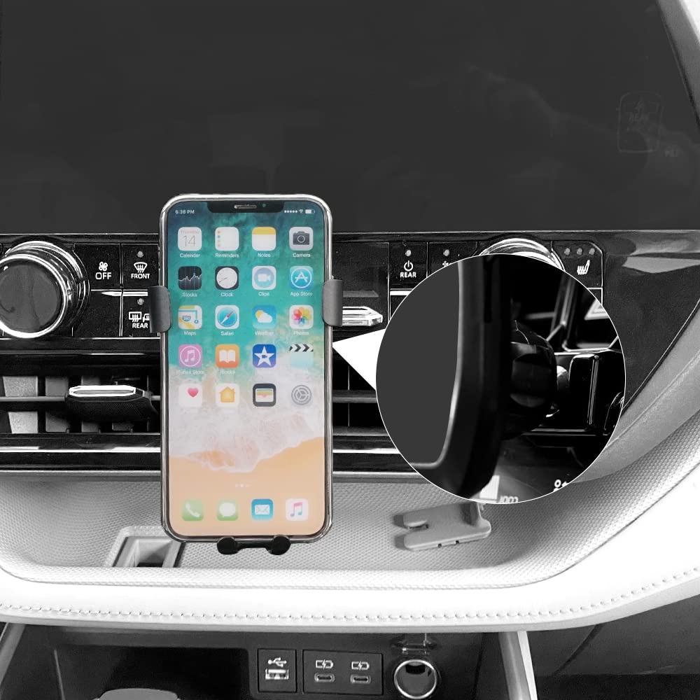 BEHAVE Car Phone Holder Mount for Toyota Highlander 2020-2024 - Universal Smartphone Cradle Compatible with iPhone, Samsung, Android - Perfect for GPS Navigation & Hands-Free Driving