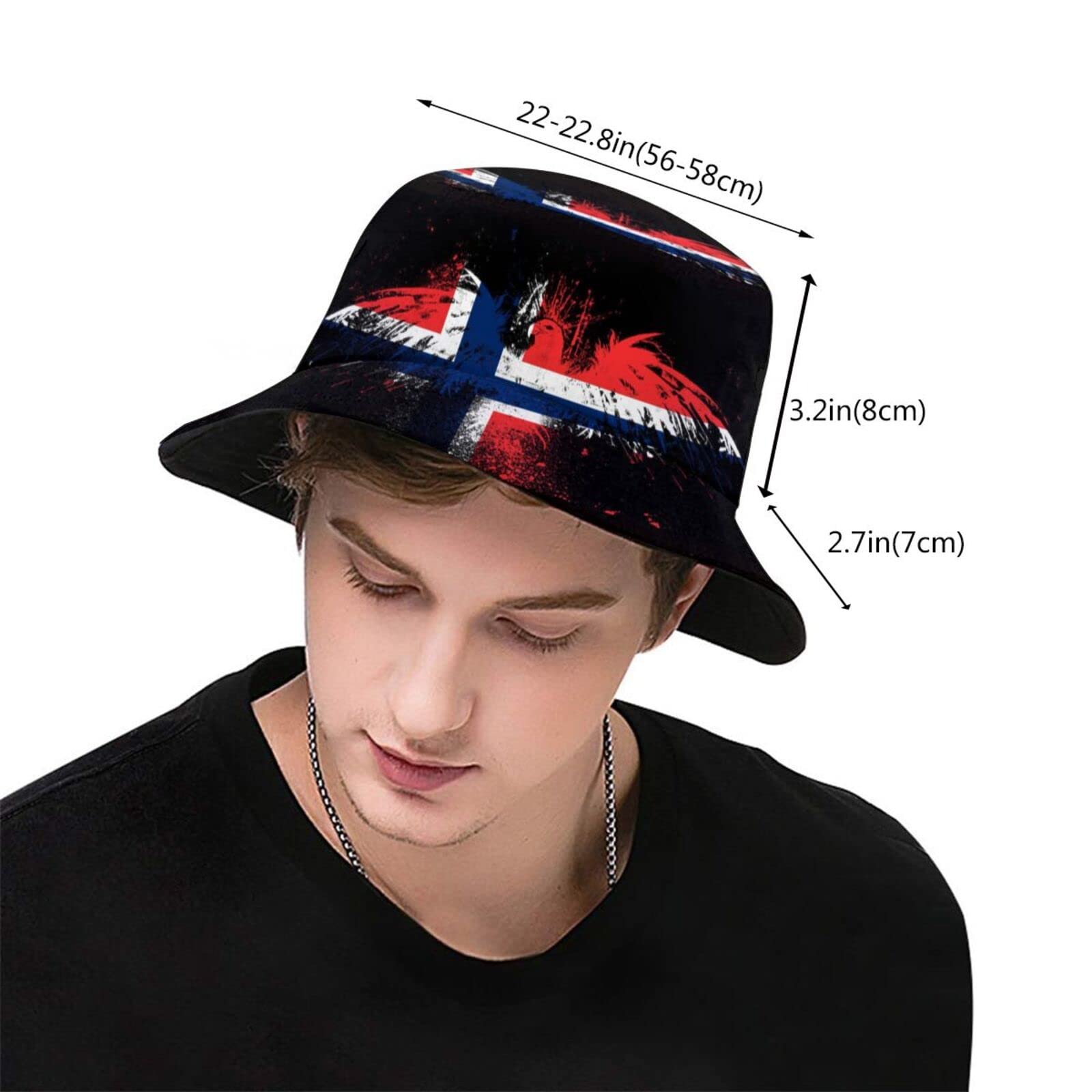 Norway Flag Bucket Hat - Adjustable Fisherman Sun Hat for Men, Women & Kids - UV Protection for Outdoor Activities, Beach, Hiking & Travel