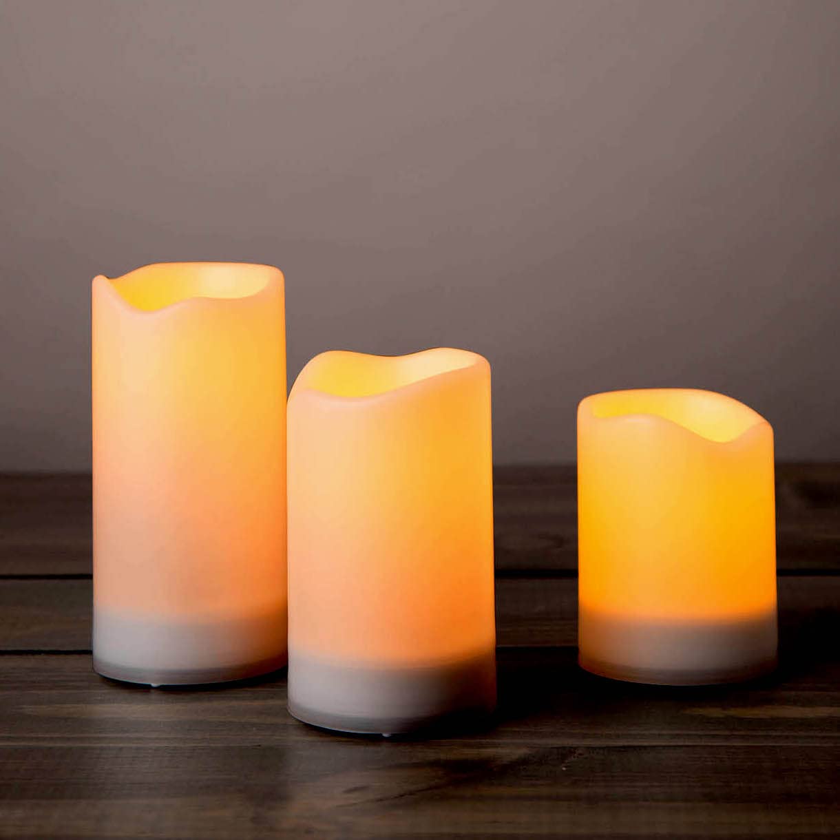 Outdoor Solar Candles 3 Pack - Waterproof Flameless LED Pillar Candles with Flickering Light & Dusk to Dawn Timer - Perfect for Patio, Garden, Yard, and Poolside Decor - Rechargeable Batteries Included