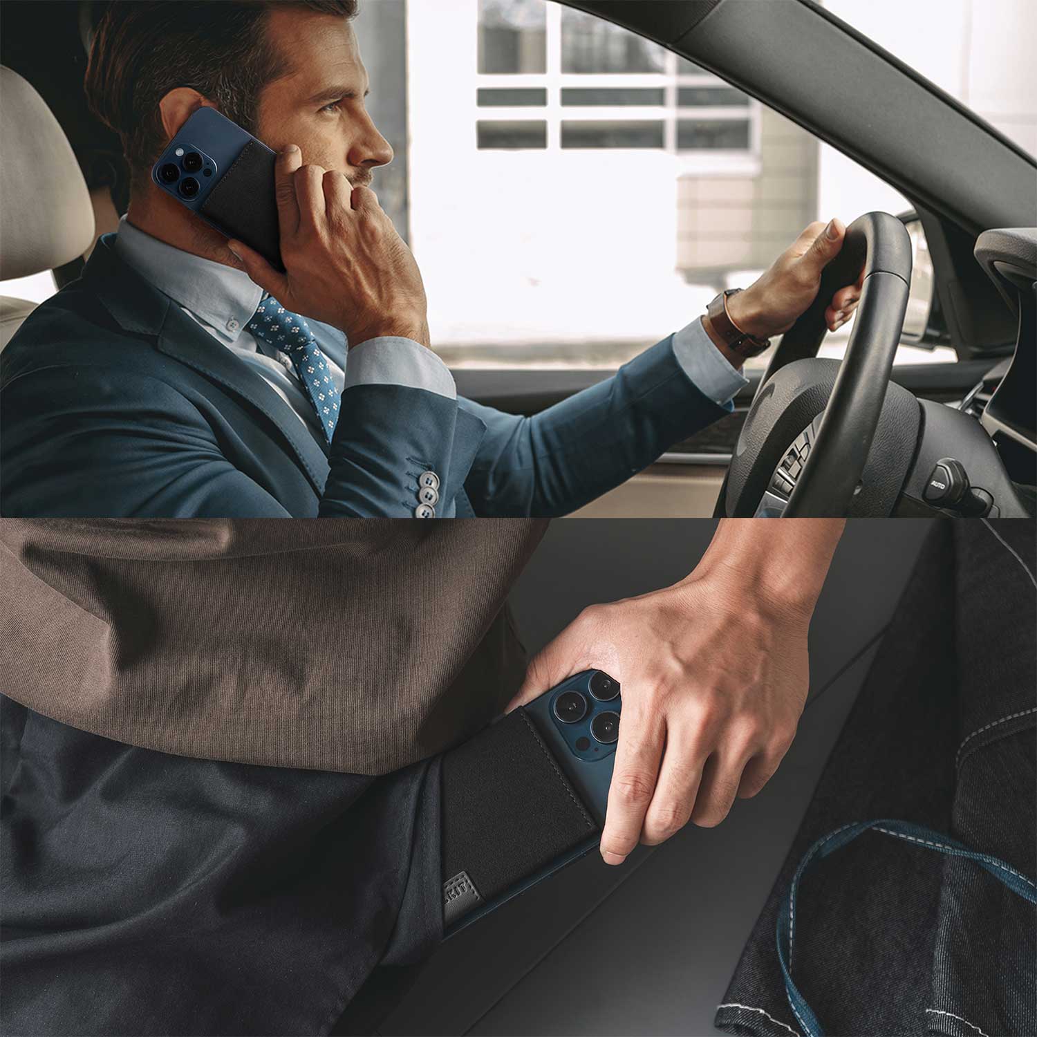 VPA111 Phone Card Holder Wallet for iPhone 12/13/14/15 Series - Slim RFID Blocking Wallet Case with Card Slots | Perfect for Travel, Shopping & Everyday Use