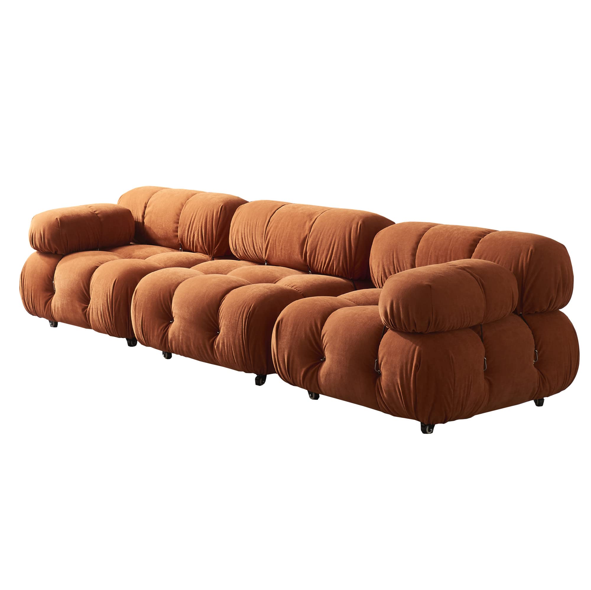 Creative Co-Op Mimosa Modular Sectional Sofa Set - Rust-Colored Fabric for Living Room, Lounge & Entertainment Spaces - Comfortable & Stylish Seating Solution