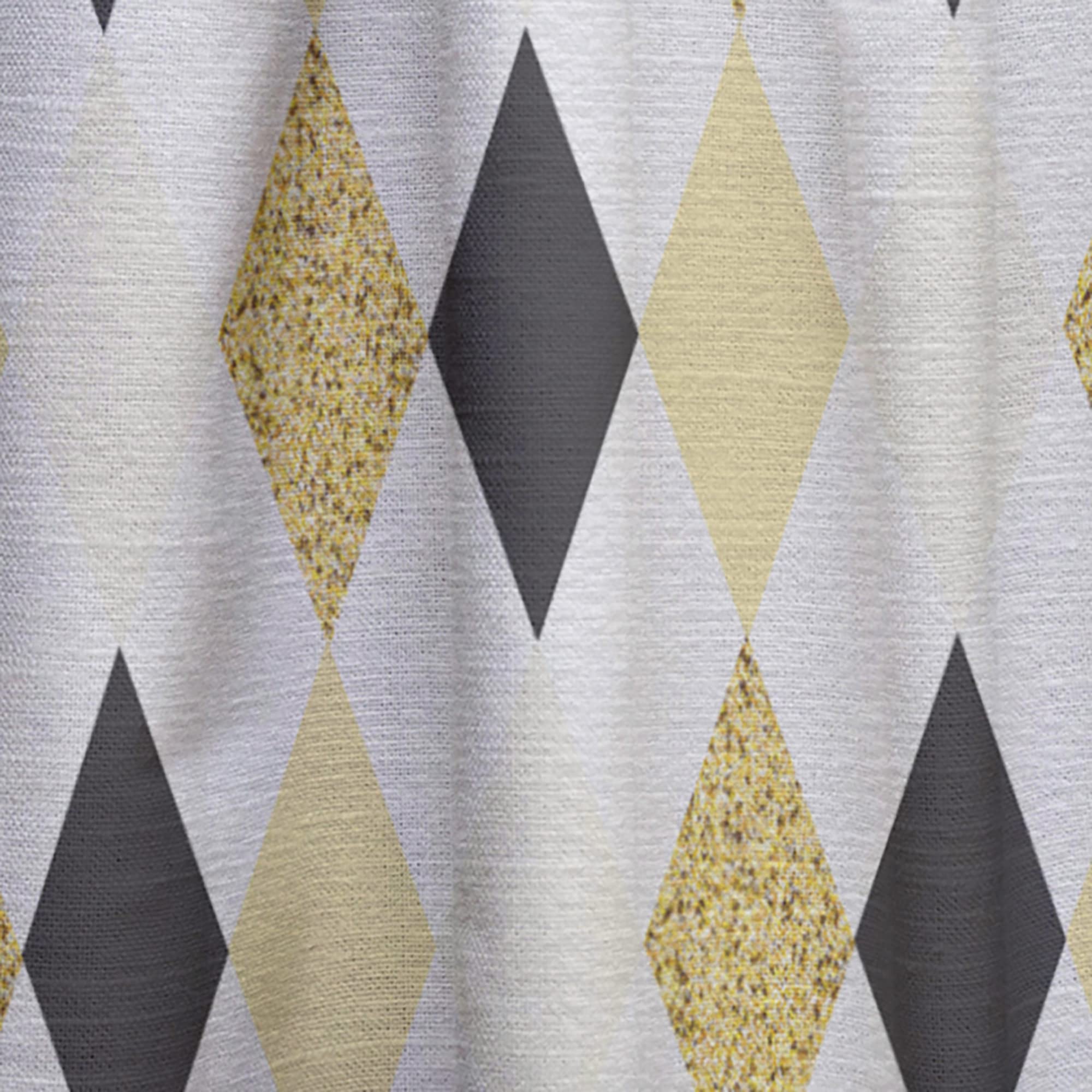 DesignQ Gold Chic Design II Thermal Insulated Curtains - Single Panel 52x95 Inch - Elegant Window Drapes for Bedroom & Living Room | Perfect for Home Decor, Light Blocking & Energy Saving