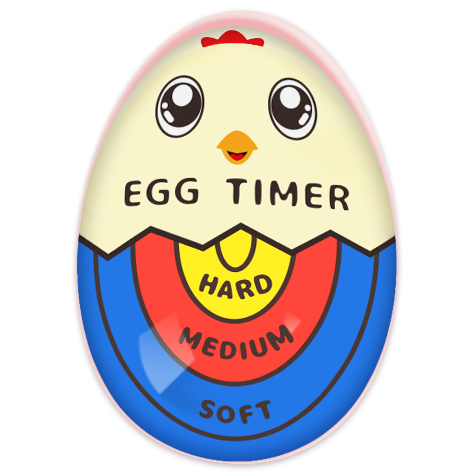 Color Changing Egg Timer for Perfectly Boiled Eggs - Kitchen Timer That Changes Color When Done - Ideal for Soft, Medium & Hard Boiled Eggs - Great for Breakfast, Meal Prep & Cooking Enthusiasts