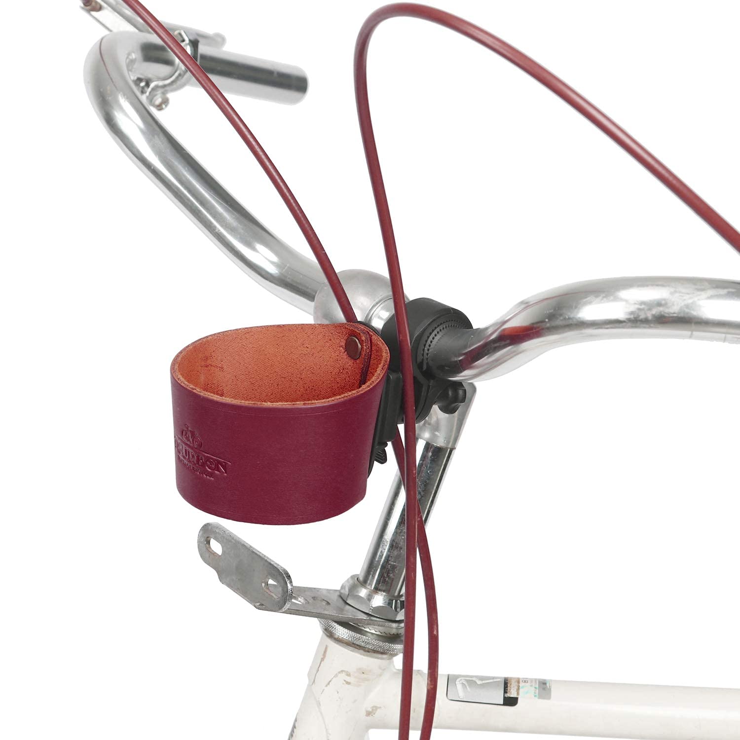 **Tourbon Leather Bike Cup Holder - Bicycle Water Bottle & Coffee Cage Mount - Perfect for Cycling, Commuting & Outdoor Adventures**