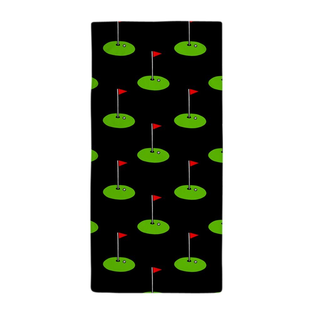 Premium Soft Golf-Themed Black Shower & Beach Towel - Large Size with Unique Design - Perfect for Golfers, Beach Trips, and Spa Relaxation