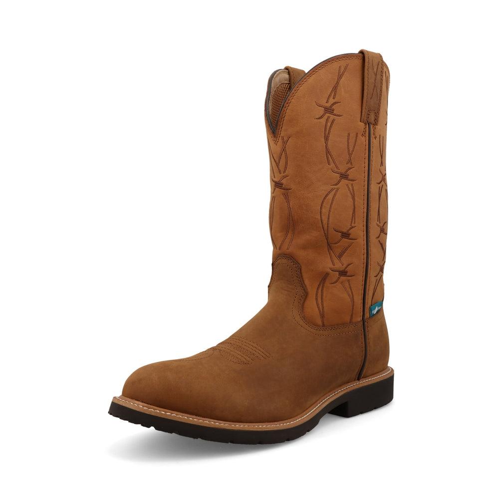 Men's 12 Western Work Boots - Durable Leather Cowboy Boots for Ranch, Construction & Outdoor Work | Comfortable Safety Footwear for Ranchers, Farmers & Laborers
