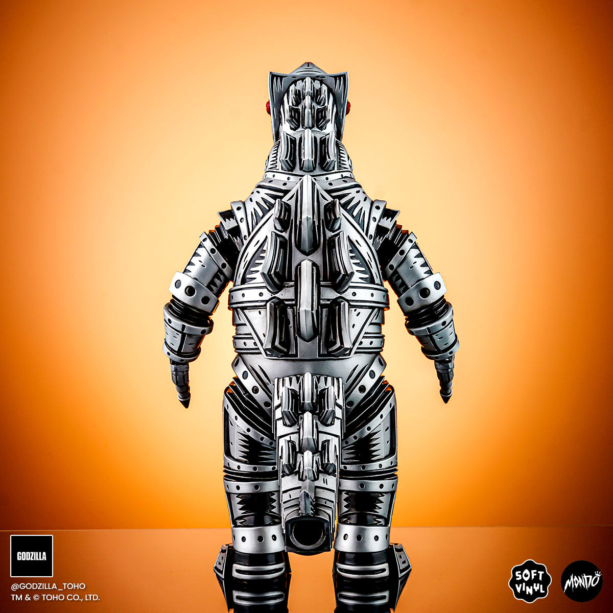 Mechagodzilla Vinyl Designer Figure by Attack Peter - Silver Variant Limited Edition Collectible Toy for Anime & Kaiju Fans - Perfect for Display, Gifts, and Action Figure Collections
