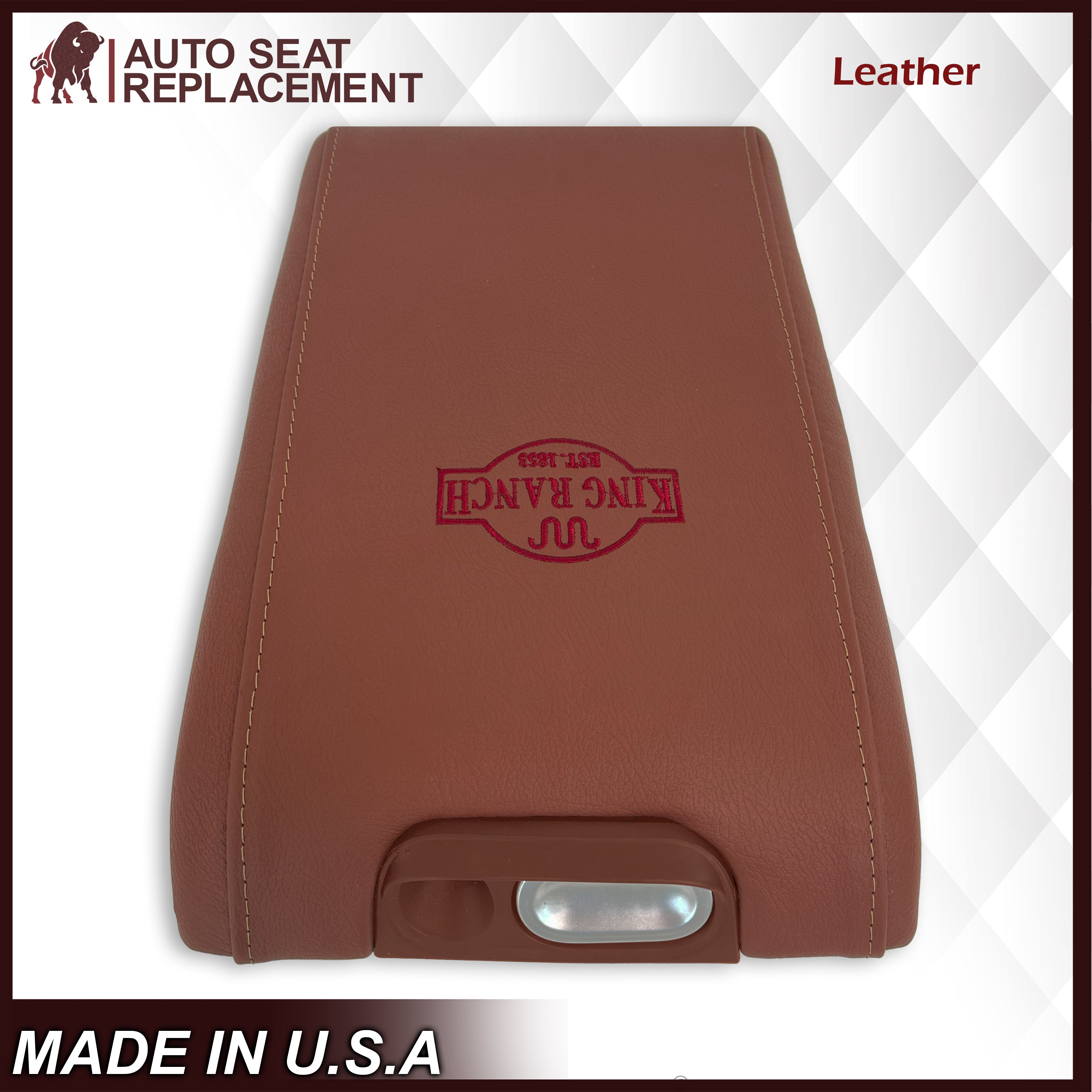 2009-2012 Ford F150 King Ranch Center Armrest Console Lid Replacement Cover - Genuine Leather & Synthetic Leather Options - Perfect for Truck Interior Upgrade & Comfort Enhancement