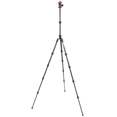 3 Legged Thing Punks Brian 2.0 Carbon Fiber Tripod with AirHed Neo 2.0 Ball Head (Blue) - Lightweight Professional Camera Tripod for Travel, Photography & Videography