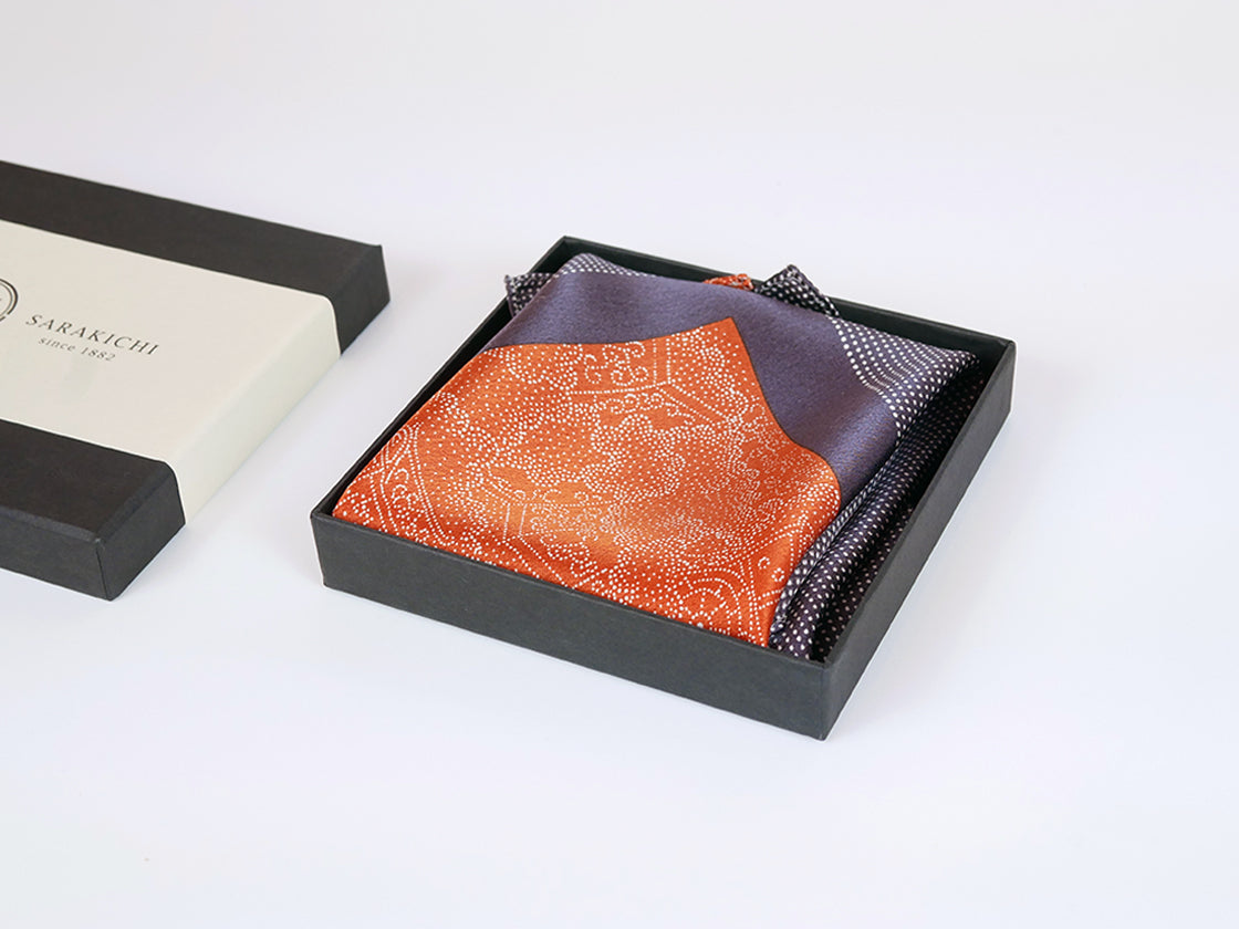 Tomita Edo Komon Traditional Japanese Handkerchief - Elegant Cotton Scarf for Men & Women - Perfect for Weddings, Tea Ceremonies & Cultural Events