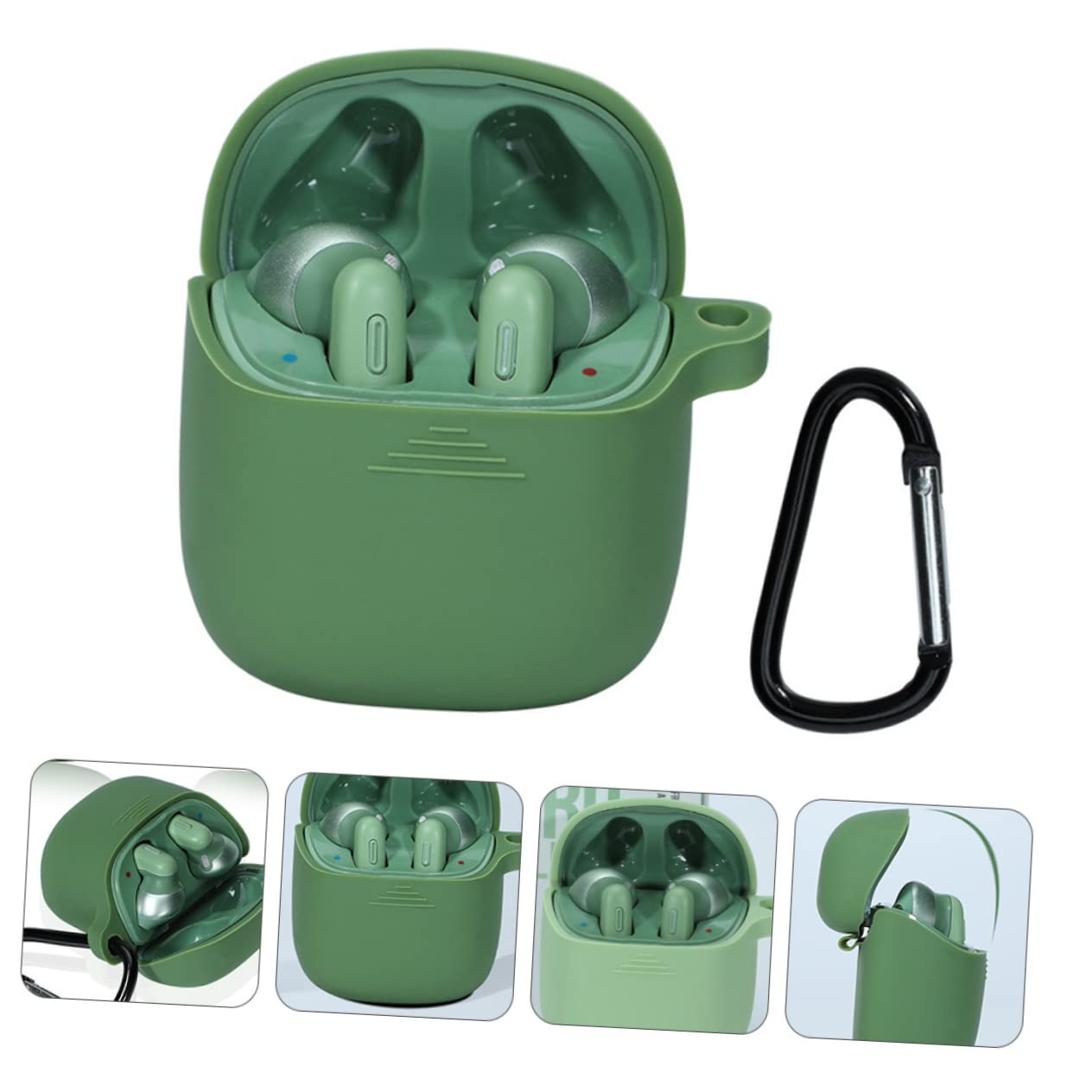 Veemoon Silicone Protective Case for Tune220TWS Wireless Earbuds - Shockproof Cover with Full Protection for AirPods Pro/Samsung Buds (Perfect for Gym, Running & Travel)