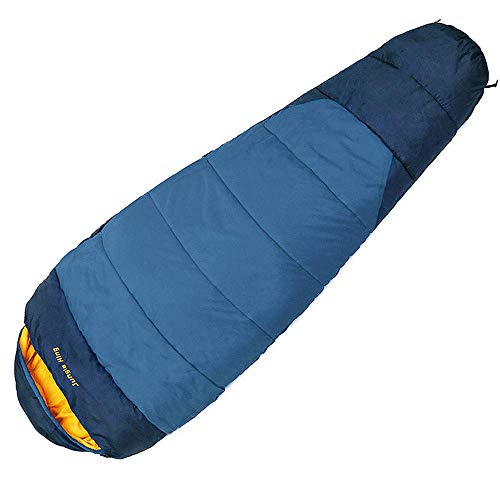 3 Season Unisex Adult Sleeping Bag for Camping, Hiking & Outdoor Sports - Lightweight & Portable with Tote Bag (Orange) - Perfect for Backpacking, Travel & Adventure Trips