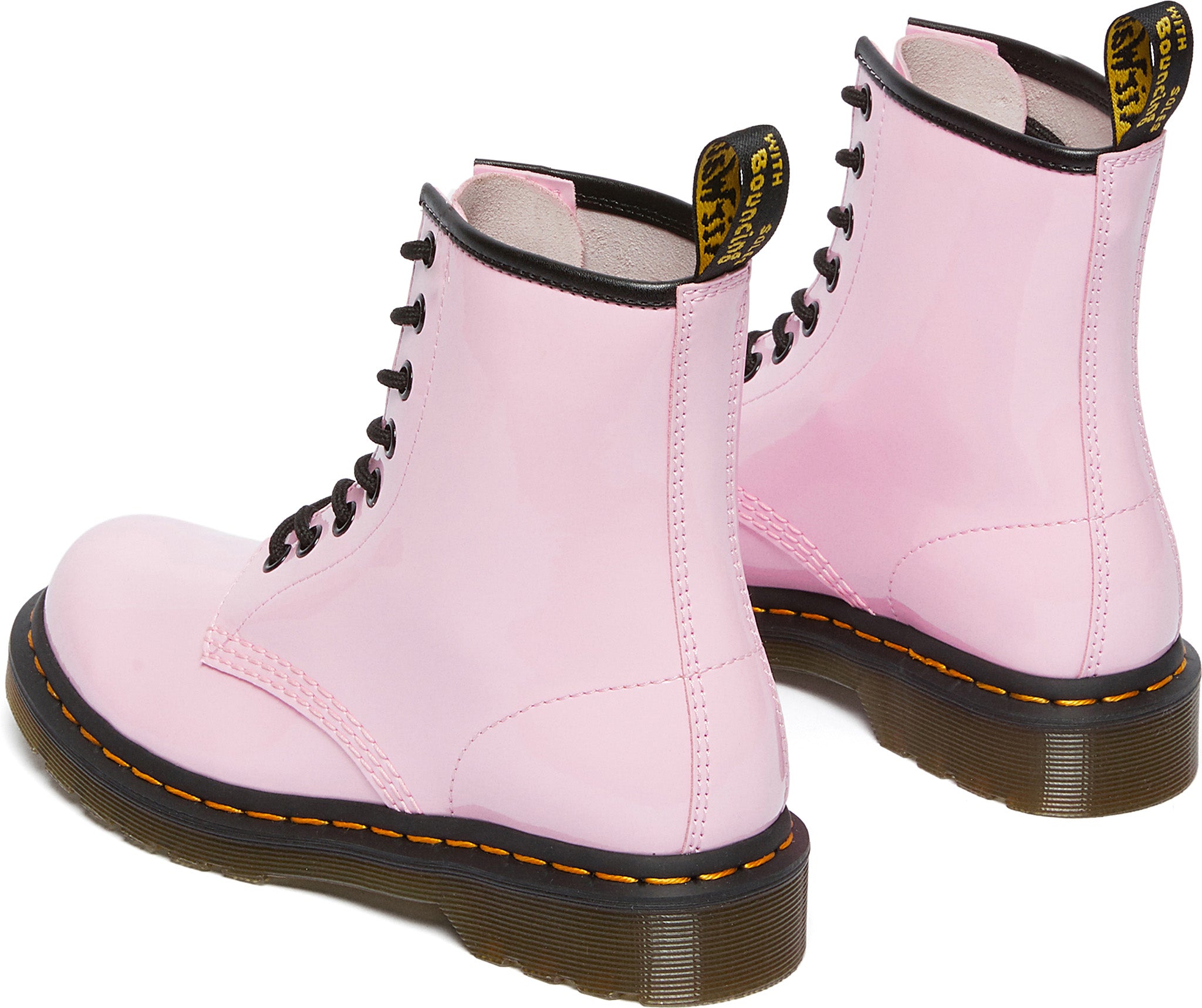 Dr. Martens 1460 Patent Leather Lace Up Boots for Women - Classic 8-Eye Combat Boots with Shiny Finish | Perfect for Punk Fashion, Everyday Wear & Music Festivals