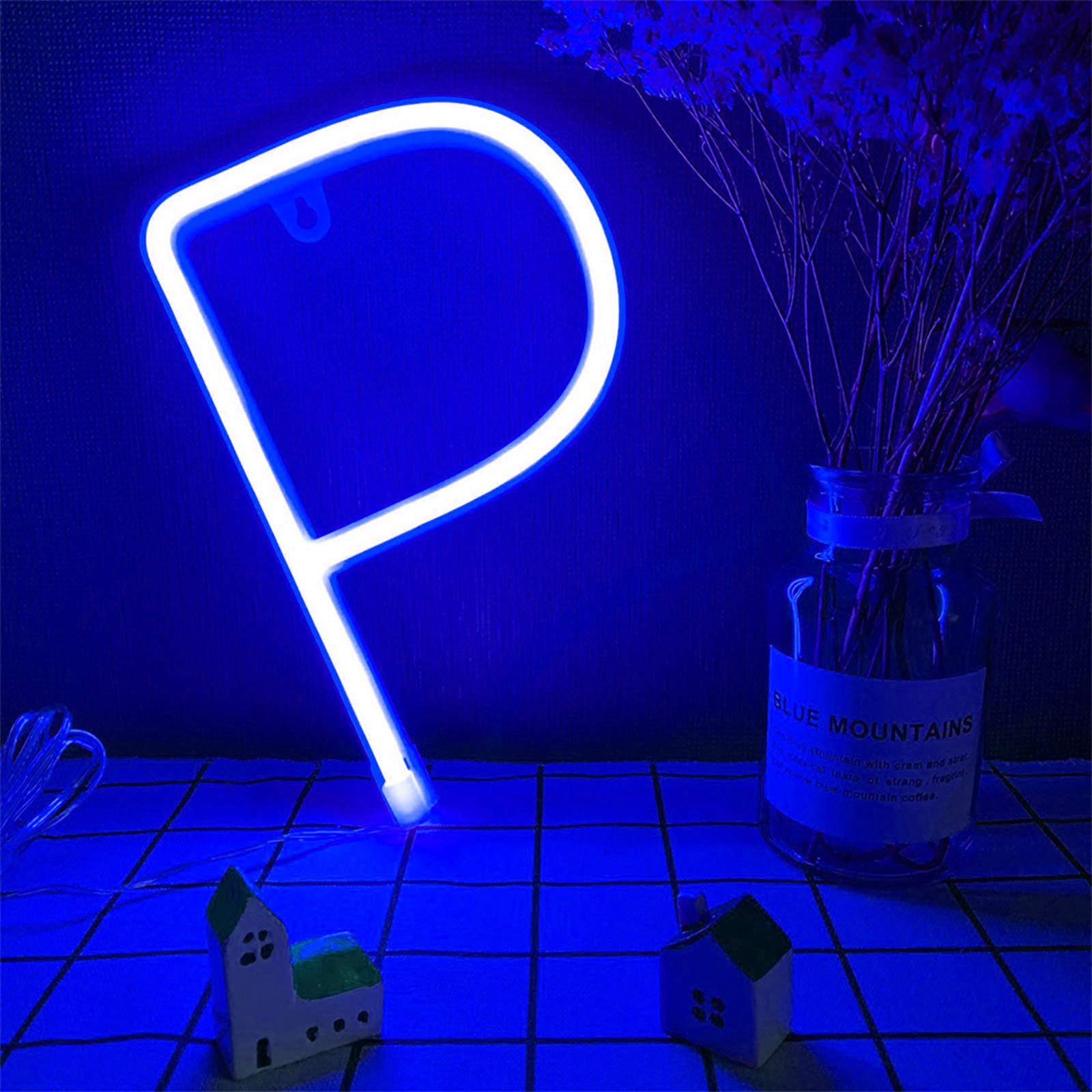 Custom LED Neon Sign Letter Lights - Alphabet Marquee Wall Decor with Battery & USB Power - Perfect for Christmas, Birthday, Wedding, Party, Bar & Bedroom Decorations - Create Stunning Neon Words for Any Celebration