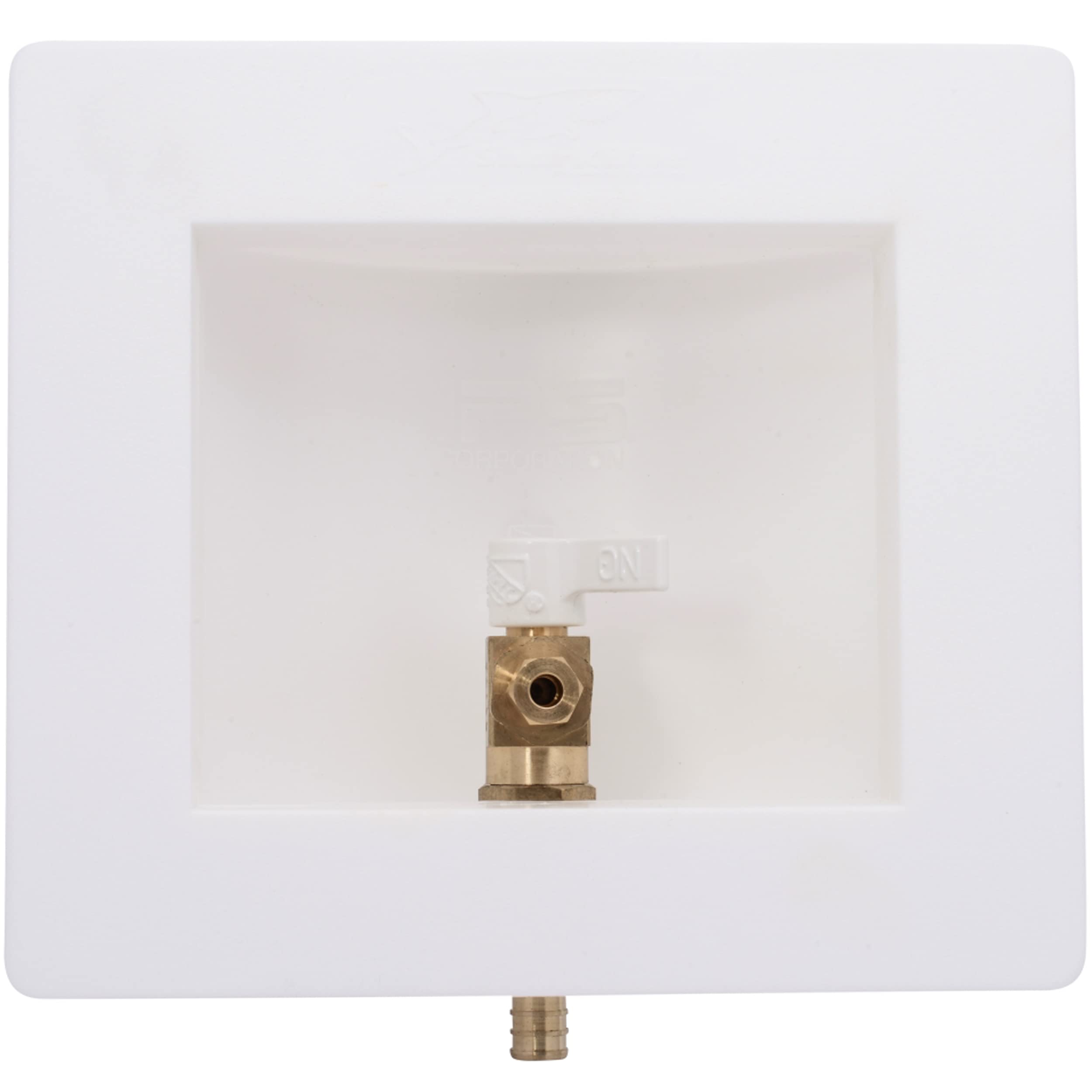 SharkBite 1/2 x 1/4 Inch Compression PEX Crimp Ice Maker Outlet Box (25740) - Perfect for Refrigerator Water Line Installation & Under Sink Plumbing Connections