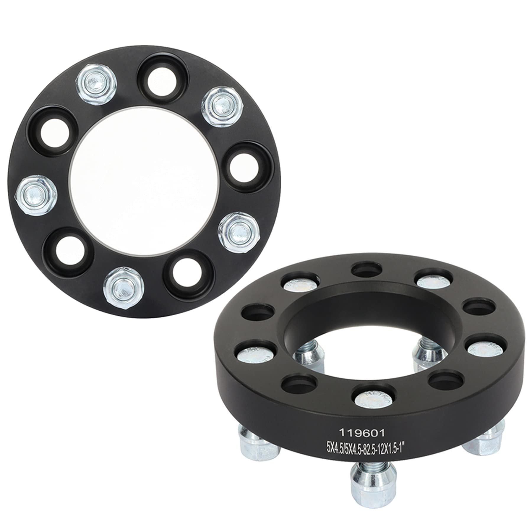 2-Pack 5x114.3 to 5x114.3 Wheel Spacers (5 Lug 5x4.5 to 5x4.5) 12x1.5 Thread 82.5mm Hubcentric - Compatible with Acura RSX/TL/TSX - Enhance Stance & Performance for Street Racing & Custom Builds