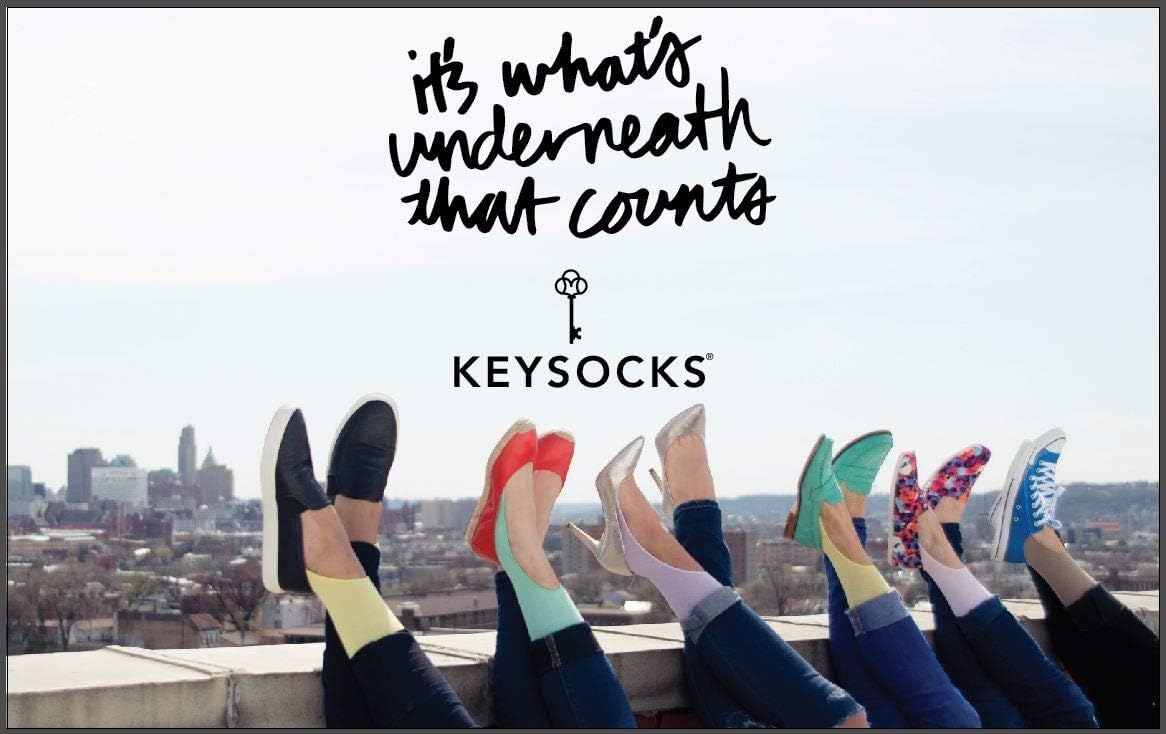 KEYSOCKS Women's Original No-Show Knee High Socks - Invisible Comfort Socks for Sneakers, Loafers & Flats - Perfect for Workouts, Running & Everyday Wear