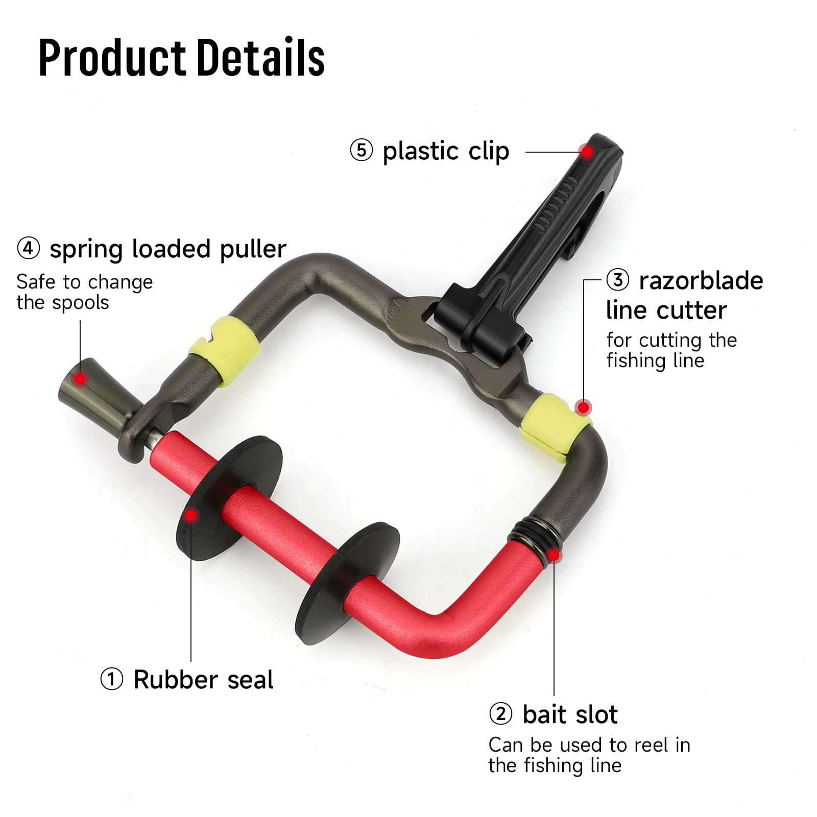 Premium KOMCLUB Fly Fishing Tippet Holder - Dry Fly Organizer Spool with Head Gate for Fly Line Leaders - Perfect for Attaching to Fishing Vests - Ideal for Stream, River & Lake Fly Fishing Adventures