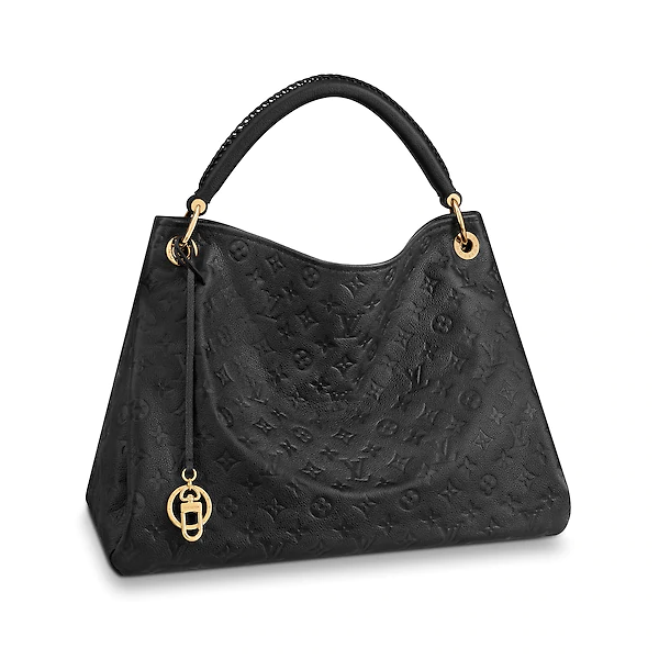 LV Artsy MM Monogram Empreinte Leather Shoulder Bag in Noir - Perfect for Work, Travel & Everyday Luxury Fashion