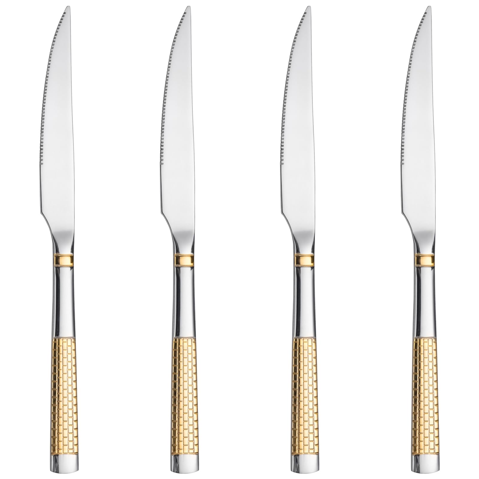 Premium 4-Piece Stainless Steel Dinner Knife Set - Sharp & Durable Butter Knives for Home, Kitchen & Restaurant Use - Perfect for Steak, Salad & Everyday Dining