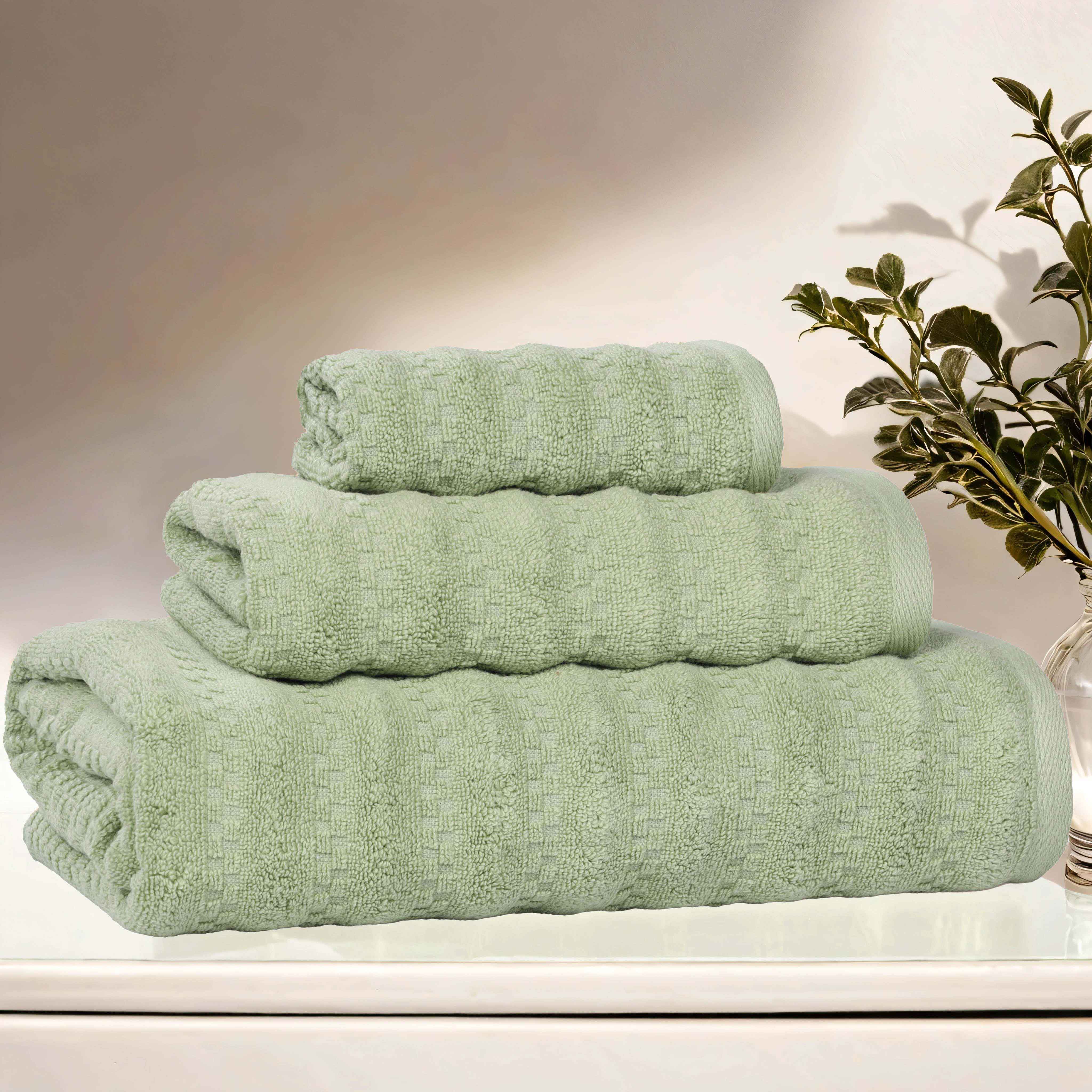 Zuma Zero Twist Cotton Medium Weight Soft Absorbent 3-Piece Bath Towel Set - Perfect for Spa, Gym & Luxury Home Use