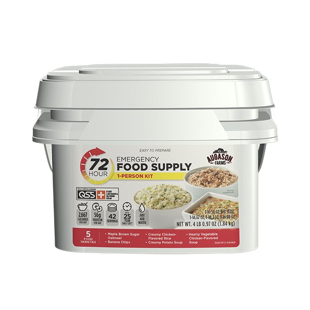 72-Hour Emergency Food Supply Kit for 1 Person - 42 Servings of Survival Meals | Perfect for Camping, Hiking, and Disaster Preparedness