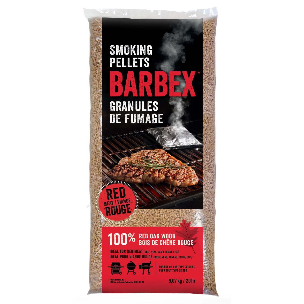 Barbex 20 Lbs BBQ Pellets - Premium Oak Wood Smoking Pellets for Grilling, Smoking & BBQ - Perfect for Backyard Cookouts, Camping & Outdoor Cooking