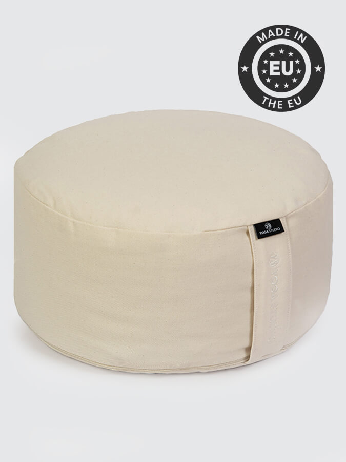 Premium Large Yoga Meditation Cushion - Zafu Bolster for Yoga Studio, Home Practice & Zen Meditation - Ergonomic Support for Cross-Legged Sitting & Mindfulness Sessions