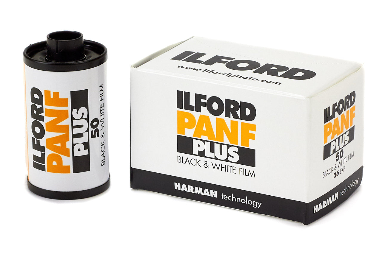 Ilford Pan F Plus 50 Black & White Film - 35mm Roll, 36 Exposures - Perfect for Street Photography & Low Light Scenes