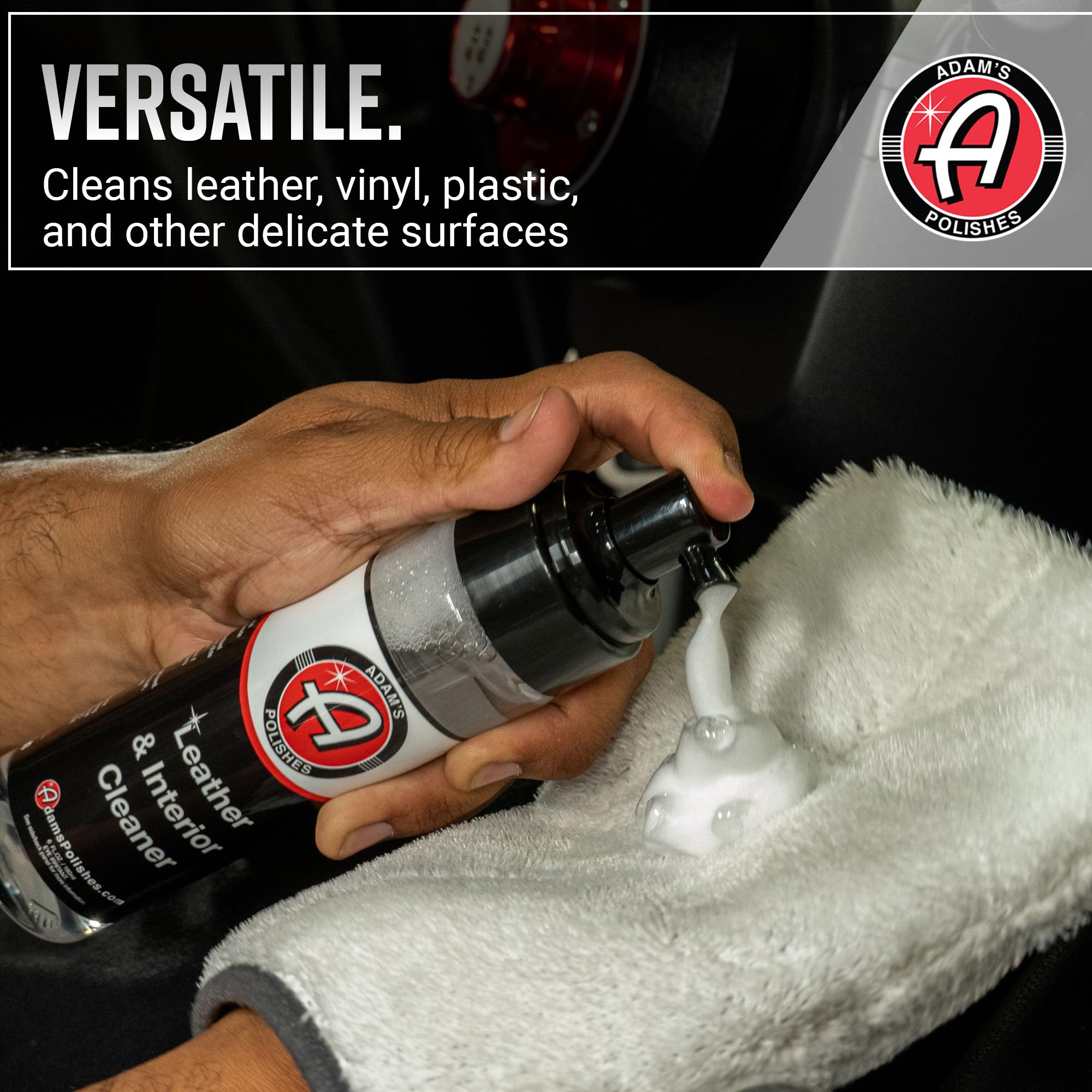 Adam's Polishes Leather & Interior Cleaner - 5 Gallon (640 fl oz) | Premium Car Seat, Dashboard & Vinyl Cleaner | Safe for Cars, Trucks & Motorcycles