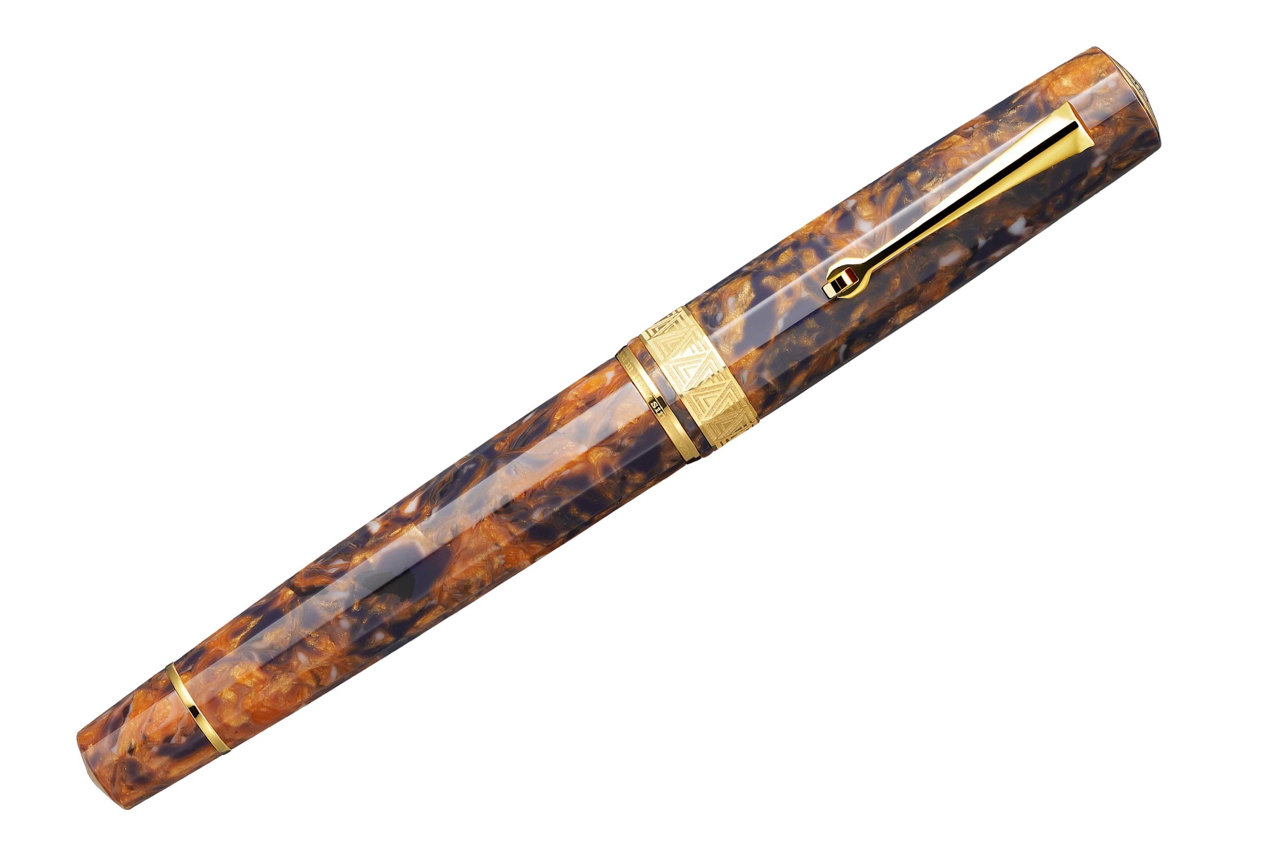 OMAS Paragon Fountain Pen - Blue Saffron with Gold Trim | Premium Writing Instrument for Professionals & Collectors | Perfect for Business Signatures, Calligraphy & Gift Giving