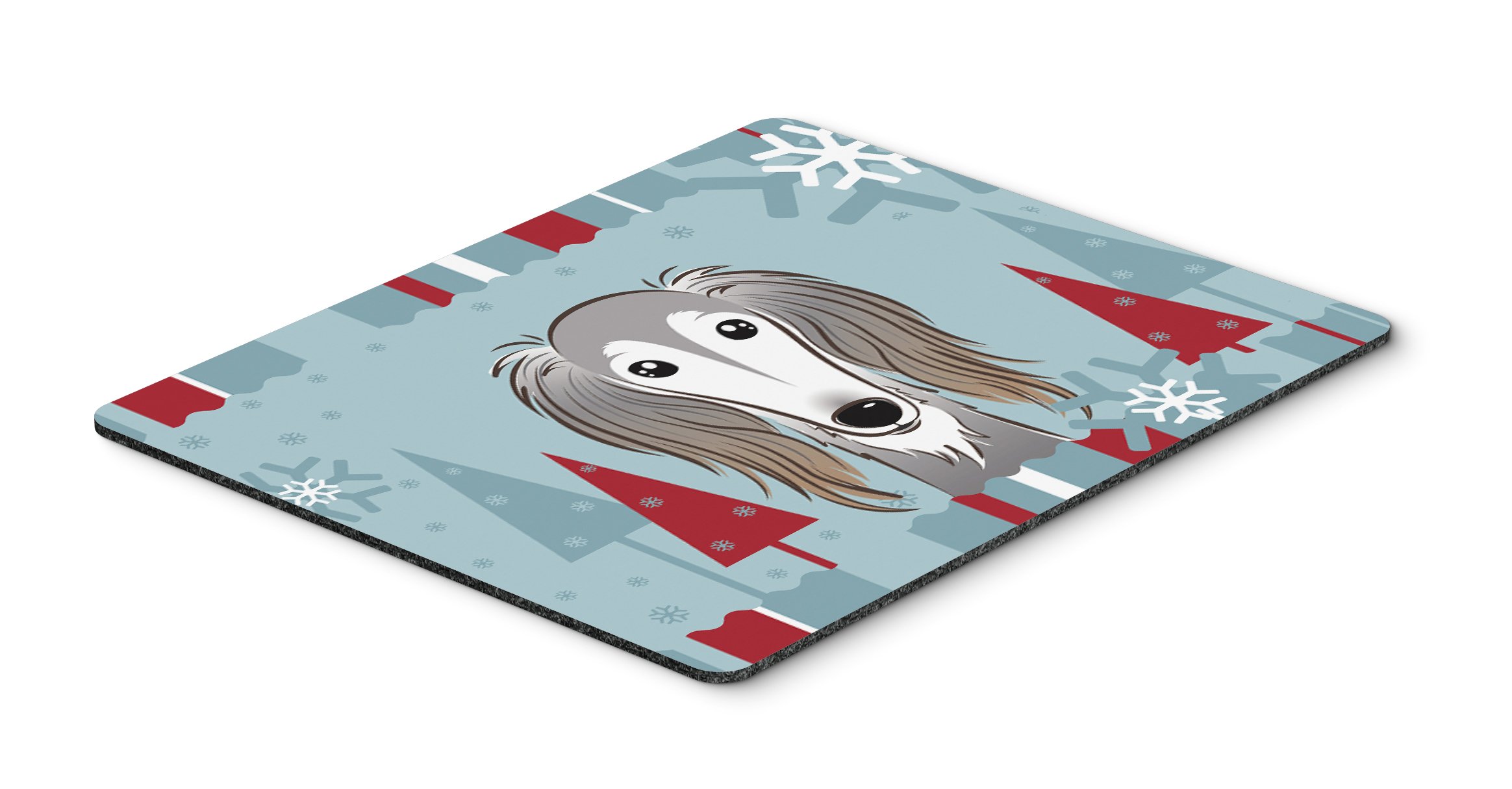 Caroline's Treasures BB1725MP Winter Holiday Saluki Mouse Pad - Large Washable Non-Slip Desk Mat for Home Office, Gaming & Computer Work | Perfect Gift for Dog Lovers | Great for Work Desks, Coffee Tables & Kitchen Countertops