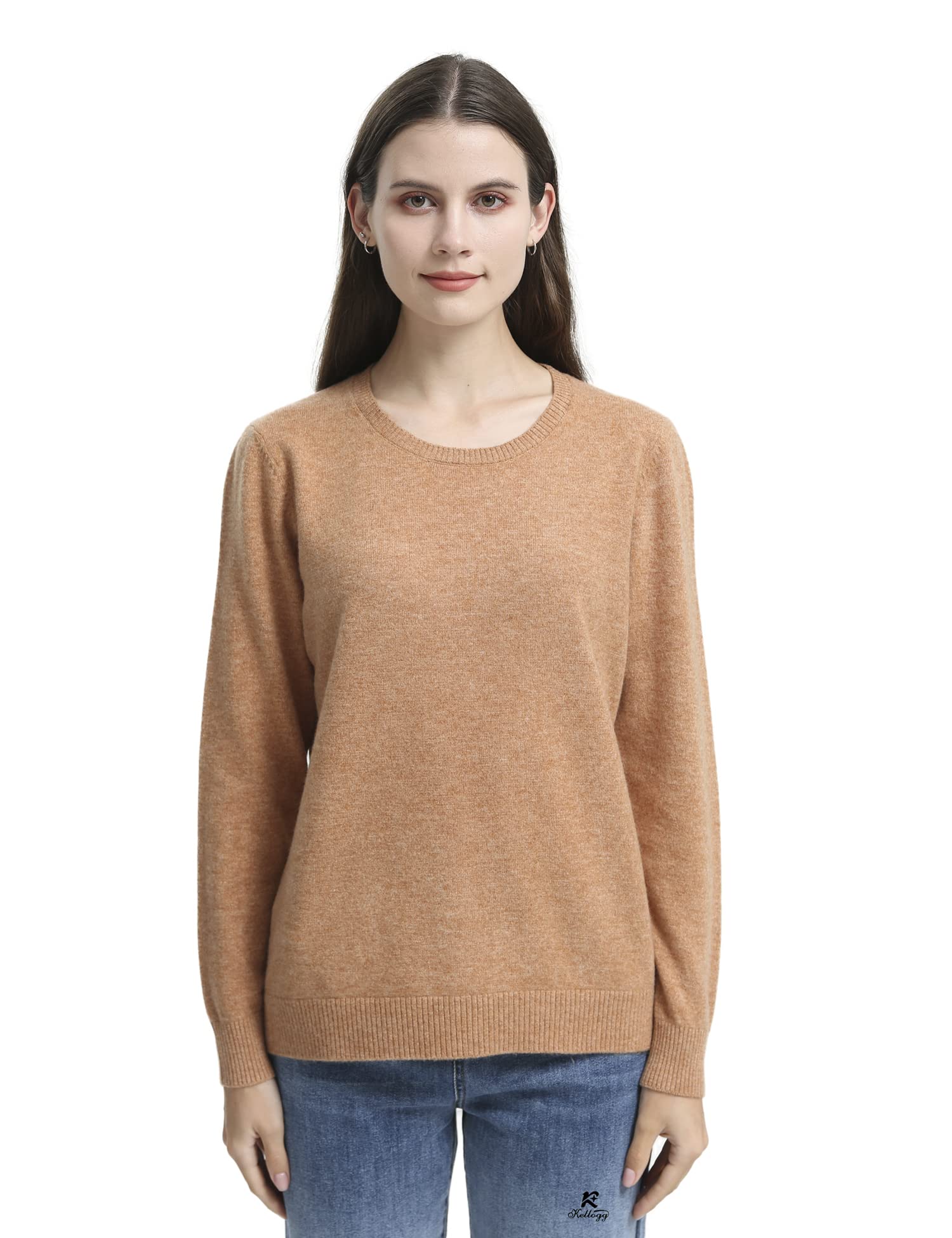 100% Pure Cashmere Women's Sweater - Soft & Warm Crewneck Pullover Long Sleeve Knit Top | Perfect for Winter, Office Wear & Casual Outfits