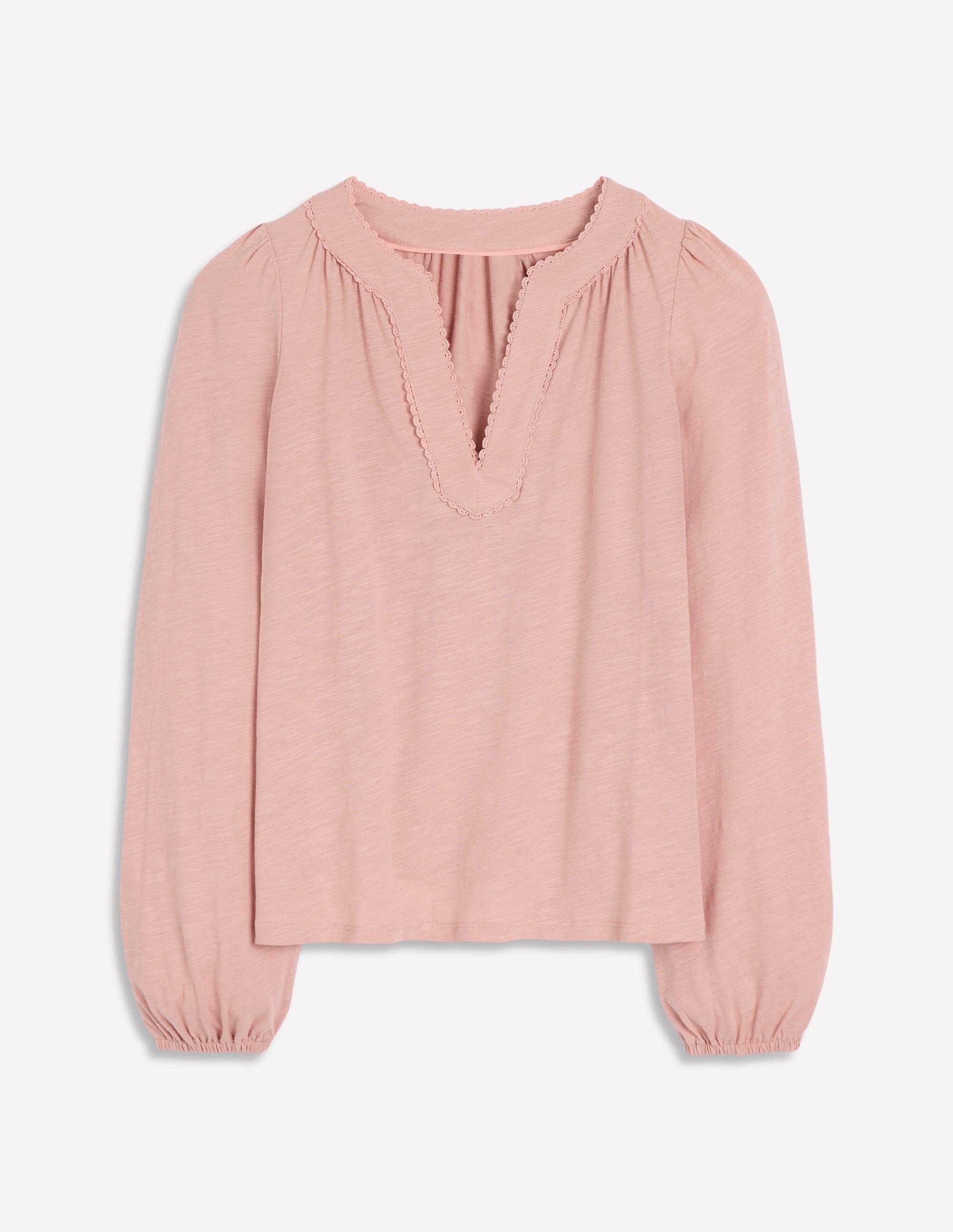 Ava Women's Long Sleeve Trim Top in Milkshake Color - Perfect for Casual Outings, Office Wear & Date Nights