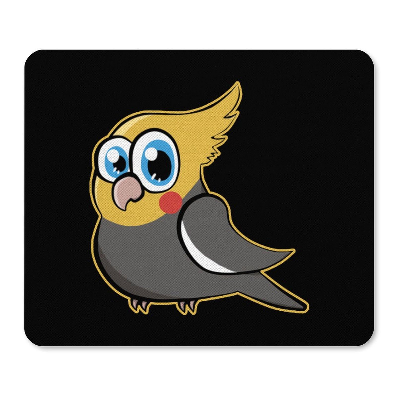 Durable Non-Slip Waterproof Gaming Mouse Pad - Cute Cockatiel Bird Design - 25x30cm Unisex Office & Home Computer Accessory for Work, Gaming & Study
