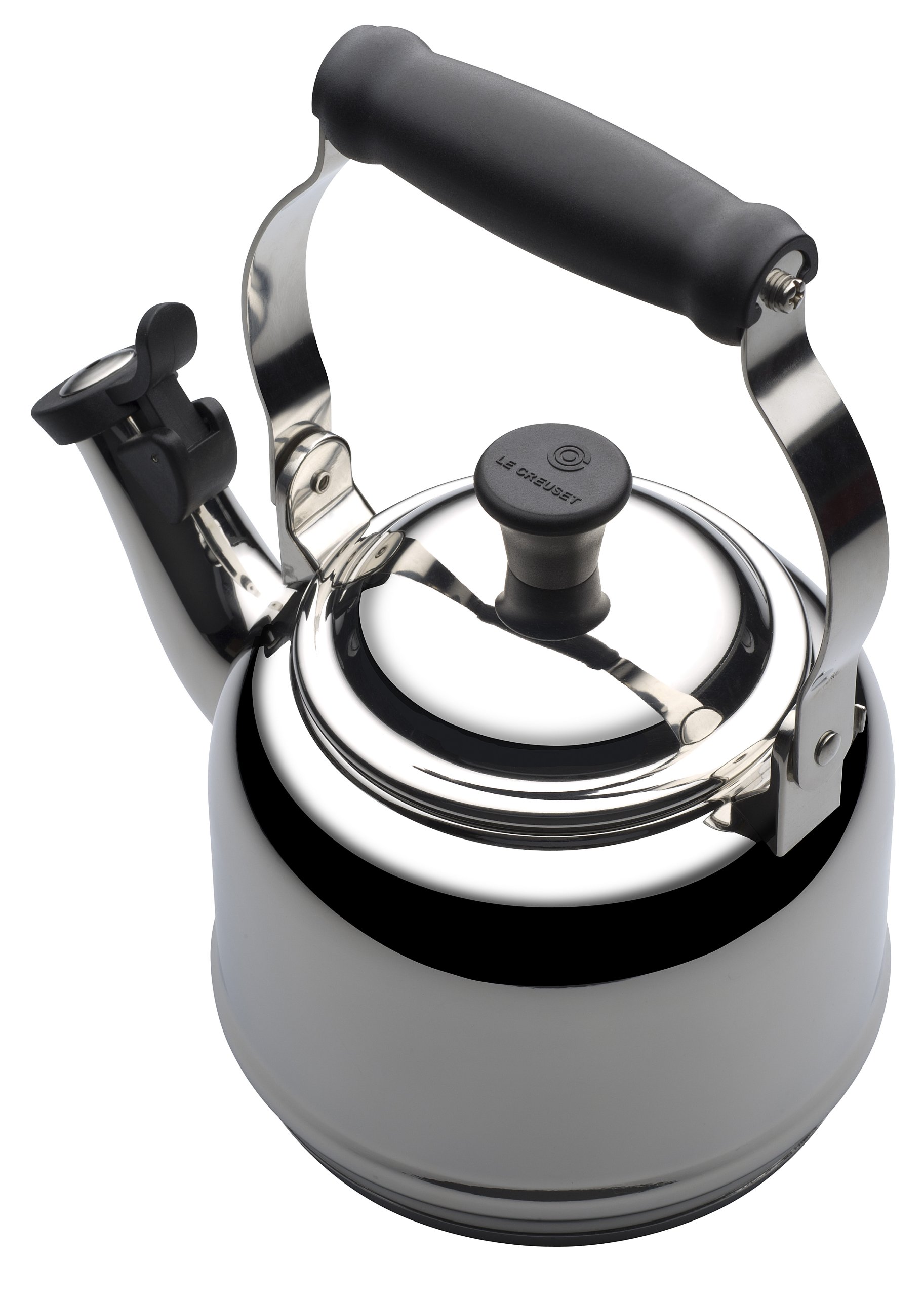 Le Creuset 1.25 qt Stainless Steel Tea Kettle - Classic Stovetop Whistling Teapot for Tea Lovers | Perfect for Home, Office & Outdoor Use