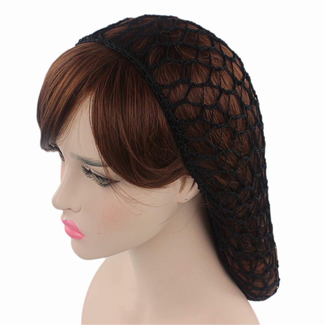 Qianmome Women's Soft Rayon Snood Hat - Crocheted Hair Net Cap in Mix Colors for Church, Work & Everyday Wear