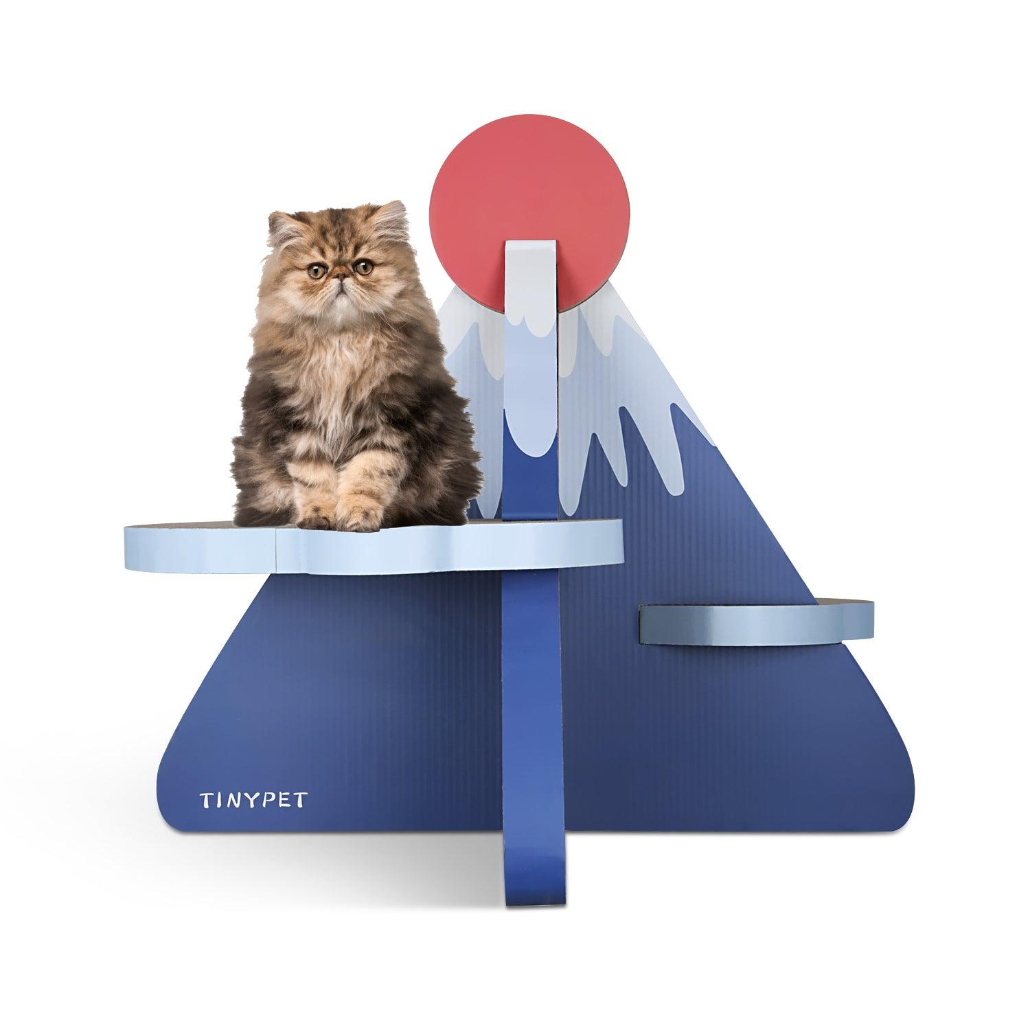 Premium Cat Scratcher Post Board - Fuji Mountain Shaped Scratching Lounge & Bed for Cats - Durable Sisal Pad Protects Furniture - Perfect for Indoor Play & Relaxation