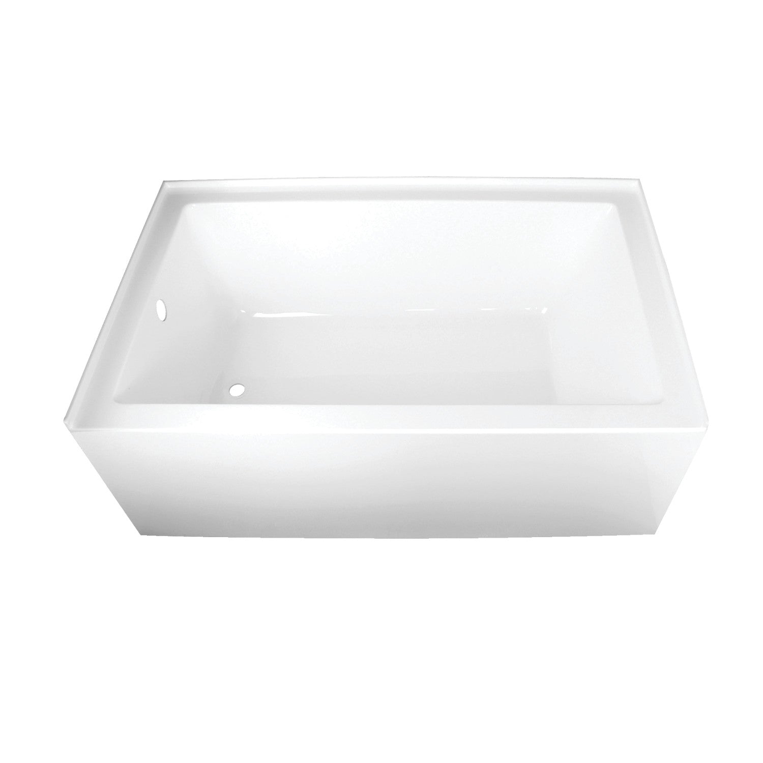 Aqua Eden VTAP603622L 60 Inch Acrylic Rectangular 3-Wall Alcove Bathtub - Left Hand Drain, Glossy White - Perfect for Modern Bathroom Renovations & Spa-Like Relaxation