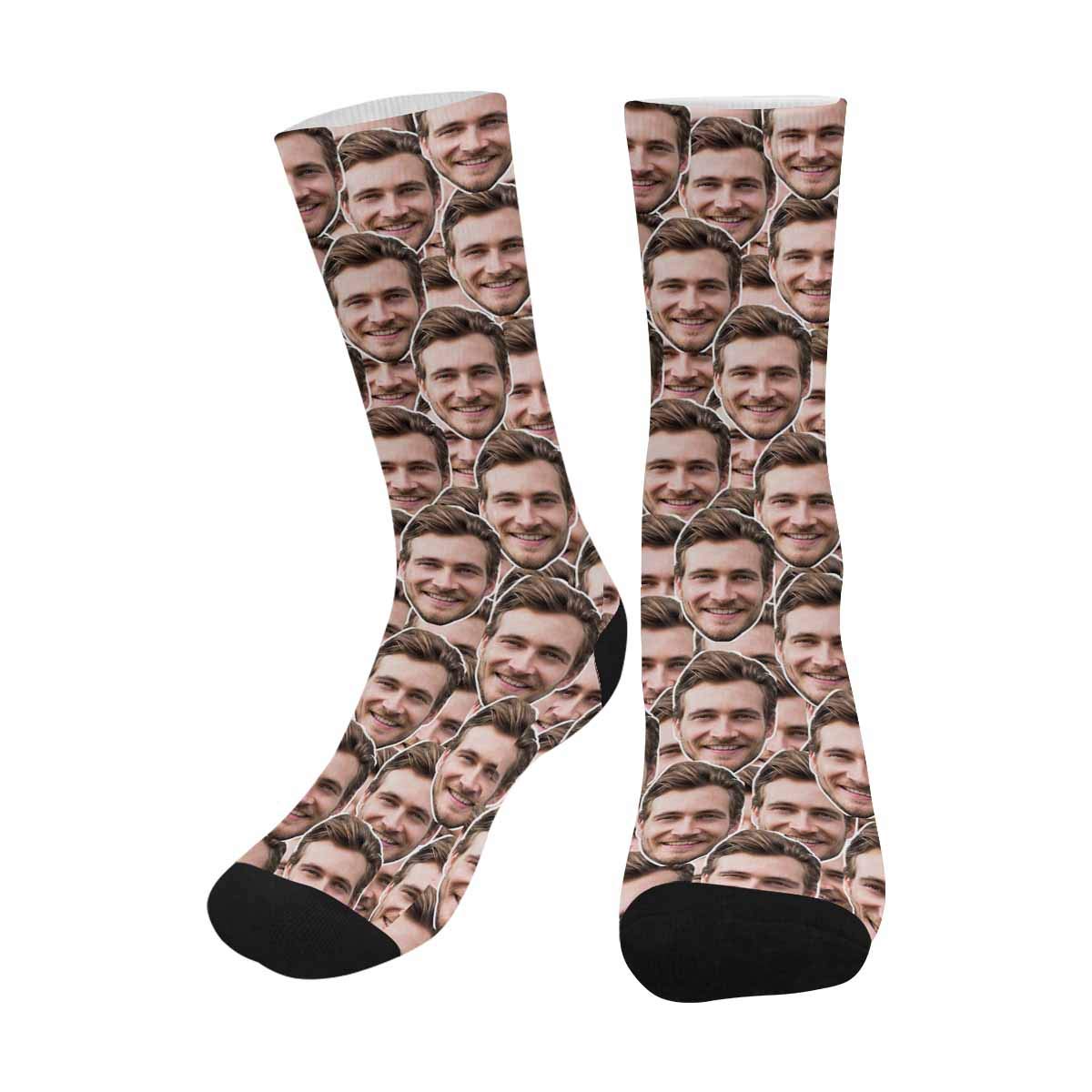 Custom Photo Socks - Personalized Face Socks for Men & Women - Multiple Faces Design - Perfect Gift for Cat & Dog Lovers - Great for Birthdays, Anniversaries & Family Gifts