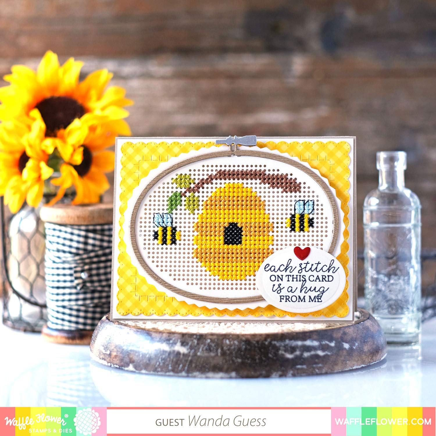 Waffle Flower Stitchable Pinking Oval Die - Scrapbooking & Card Making Craft Supplies for DIY Greeting Cards, Invitations, and Paper Crafts