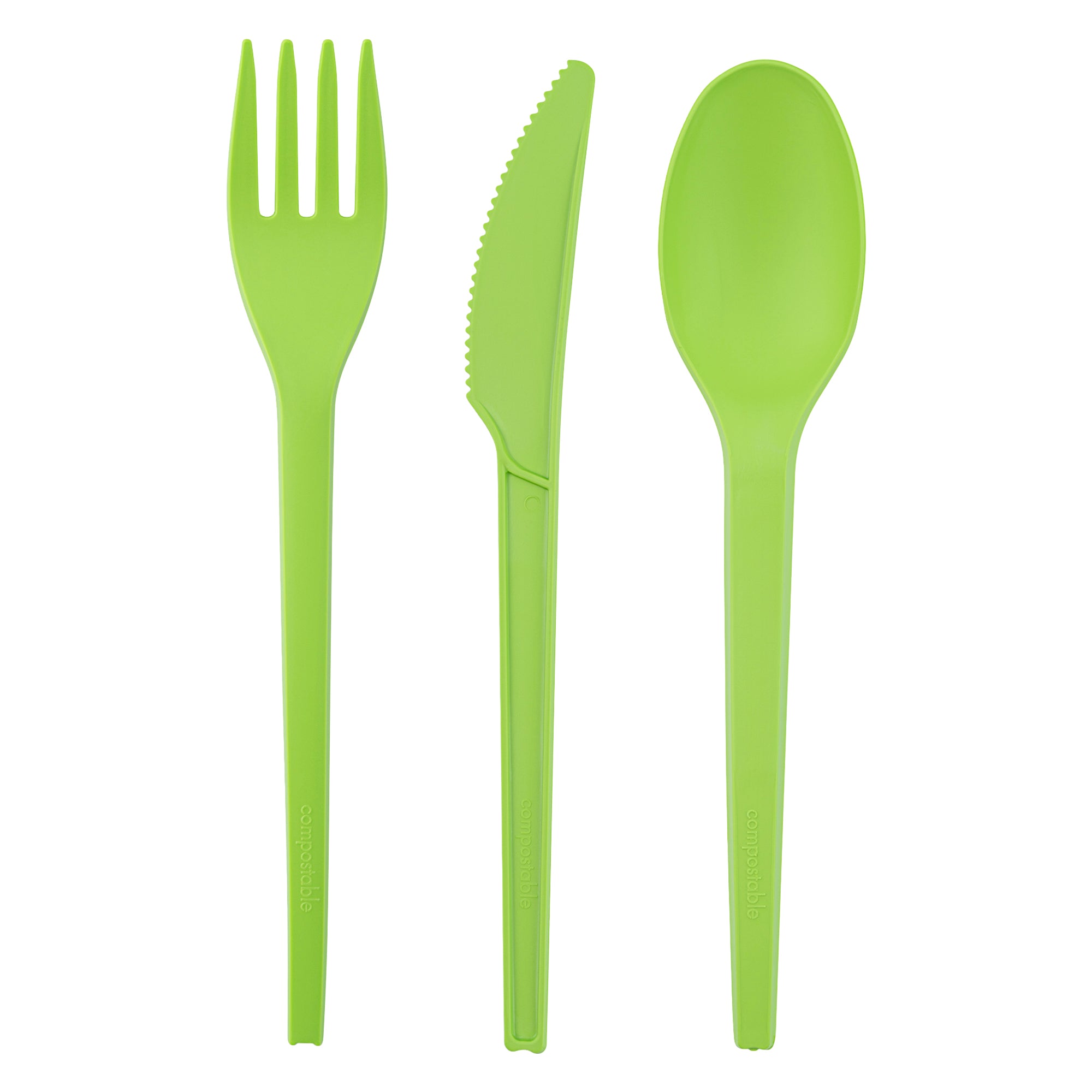 Eco-Friendly CPLA Plastic Cutlery Set - 100-Piece Compostable Utensils with Heat-Resistant Forks, Spoons & Knives | Perfect for Parties, Picnics & Sustainable Dining