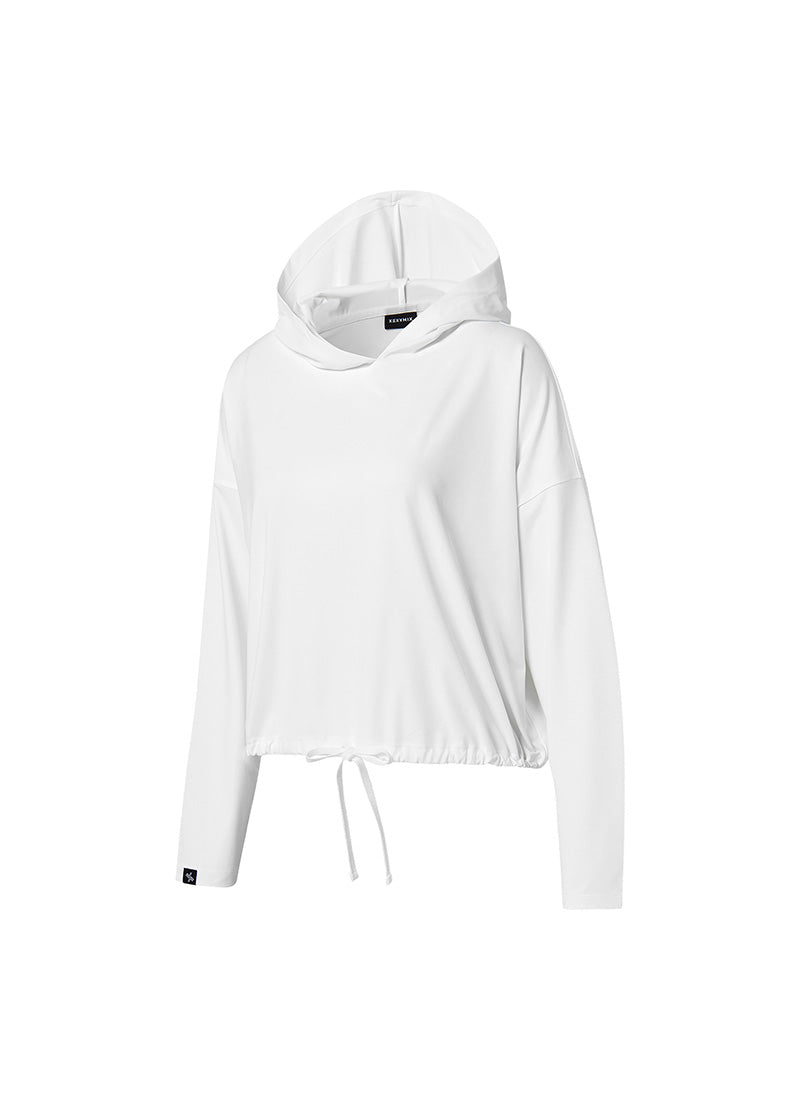 Feather String Crop Hoodie - Women's Fashion Casual Pullover Sweatshirt for Daily Wear, Gym, and Street Style Outfits