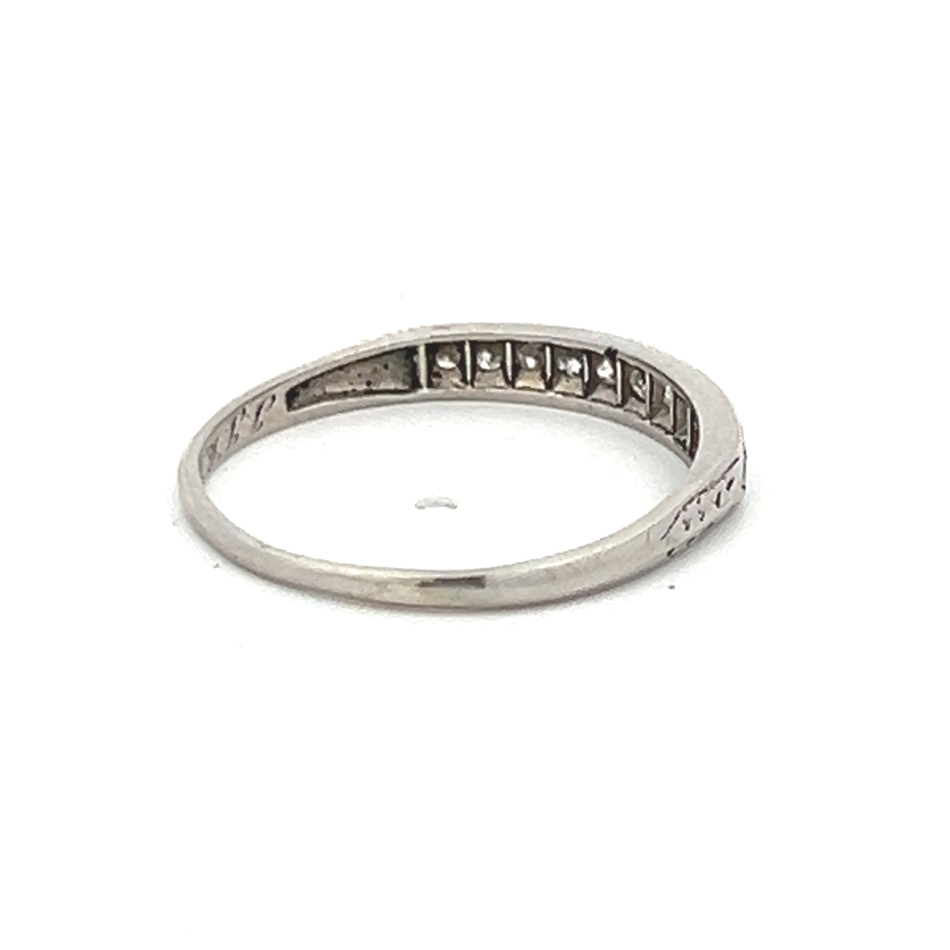 0.25 Carat Old European Cut H SI1 Diamond Platinum Half Eternity Ring for Women - Vintage Wedding Band, Anniversary Gift, Bridal Jewelry, Engagement Ring, Promise Ring - Perfect for Special Occasions & Everyday Elegance
