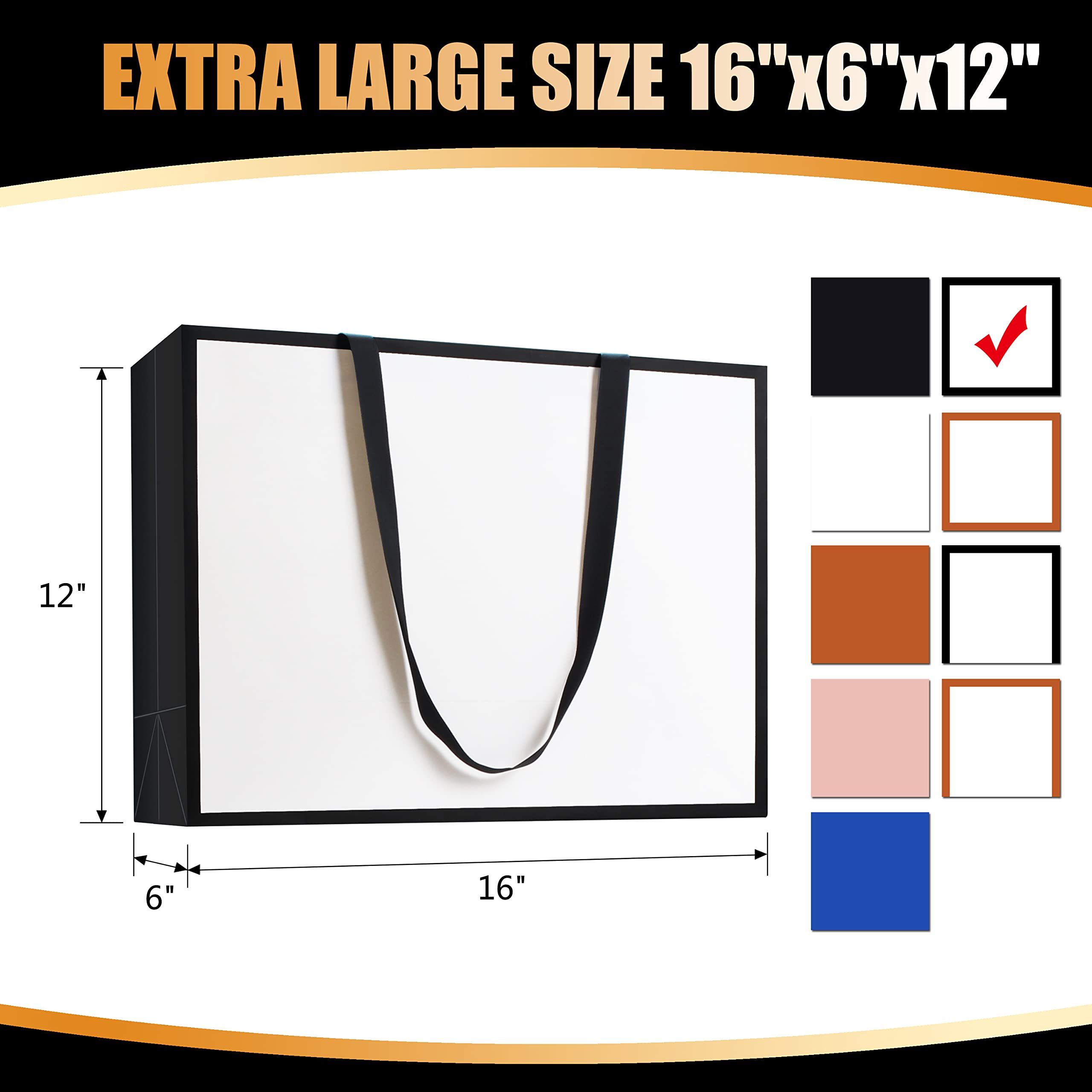 10PCS Extra Large Gift Bags 16