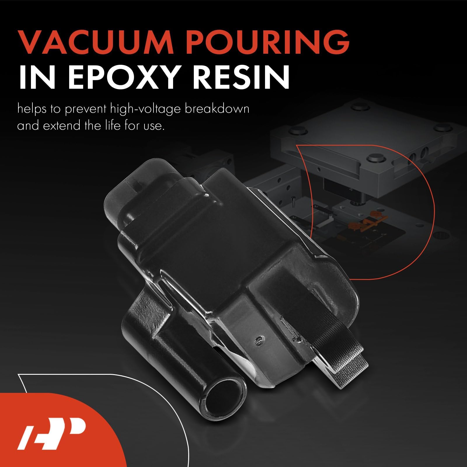 Premium Ignition Coil Pack (Square Type) - Compatible with Chevrolet Silverado 1500/2500/3500, GMC Sierra, Cadillac Escalade, Hummer H2 - Replaces OEM #3859078 - 8-Piece Set - Perfect for Engine Performance & Smooth Acceleration